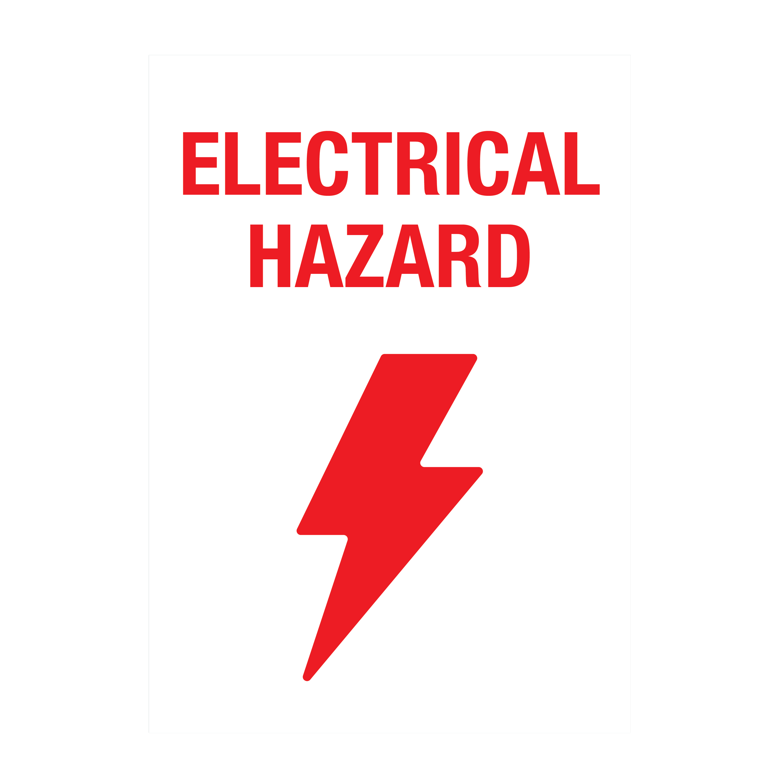 Electrical Hazard Sign