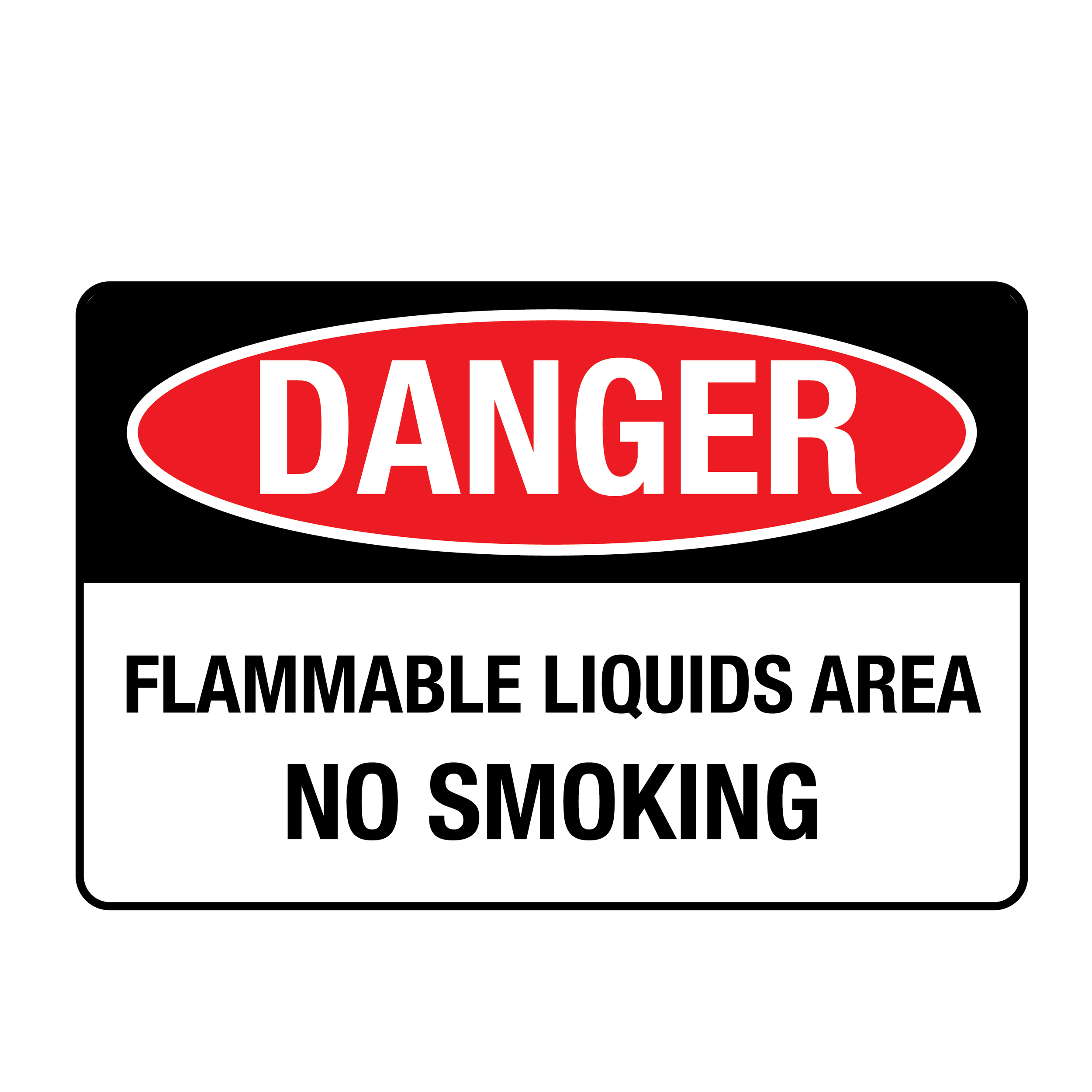 Danger Flammable Liquids Area Sign