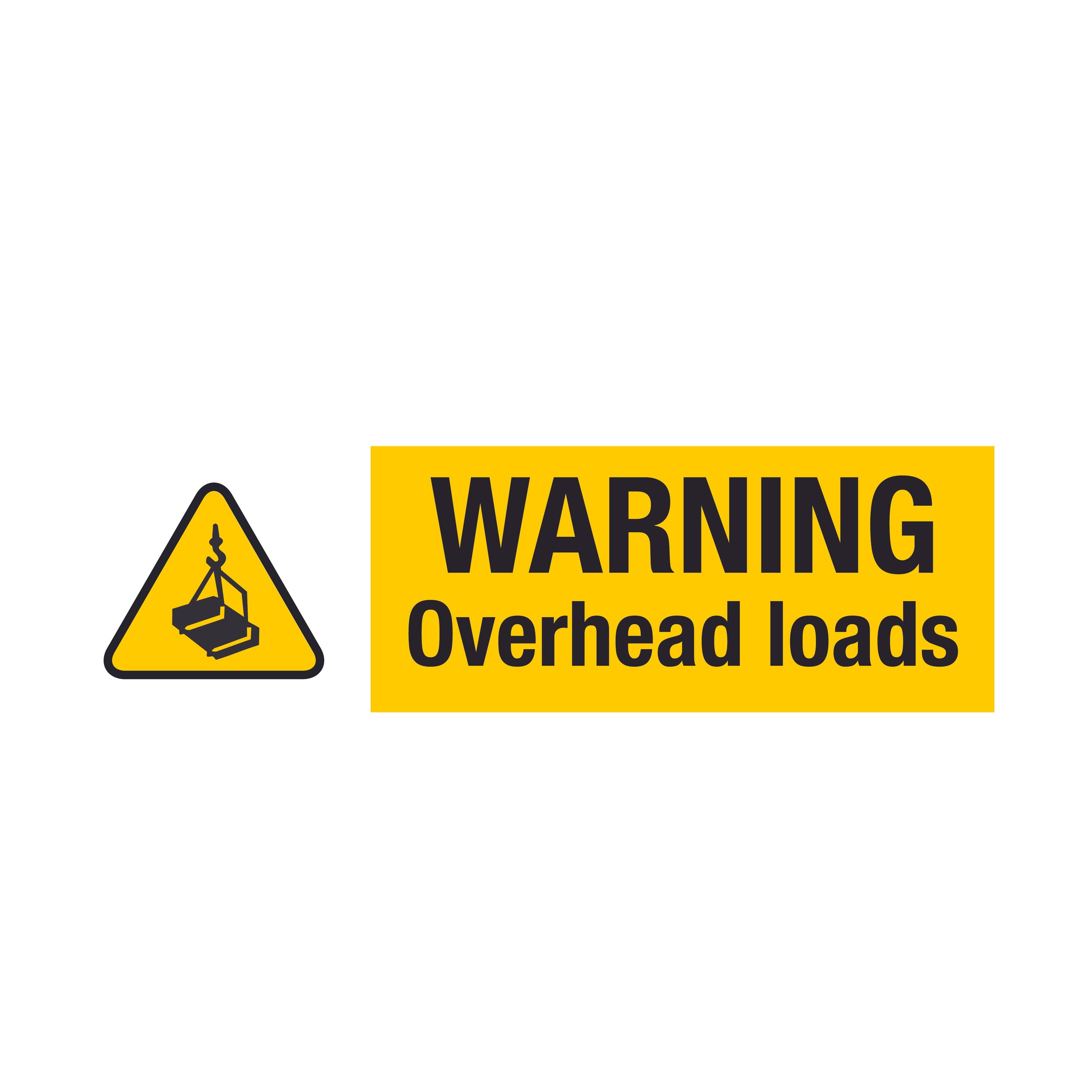Danger Overhead Loads sign