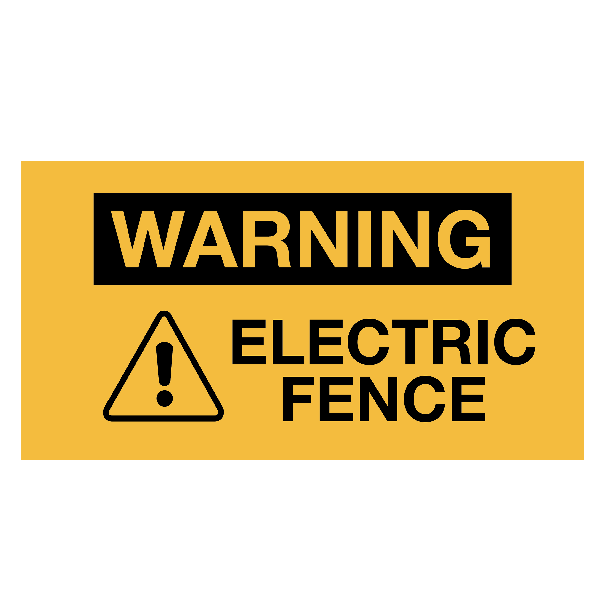 Warning Electric Fence Sign