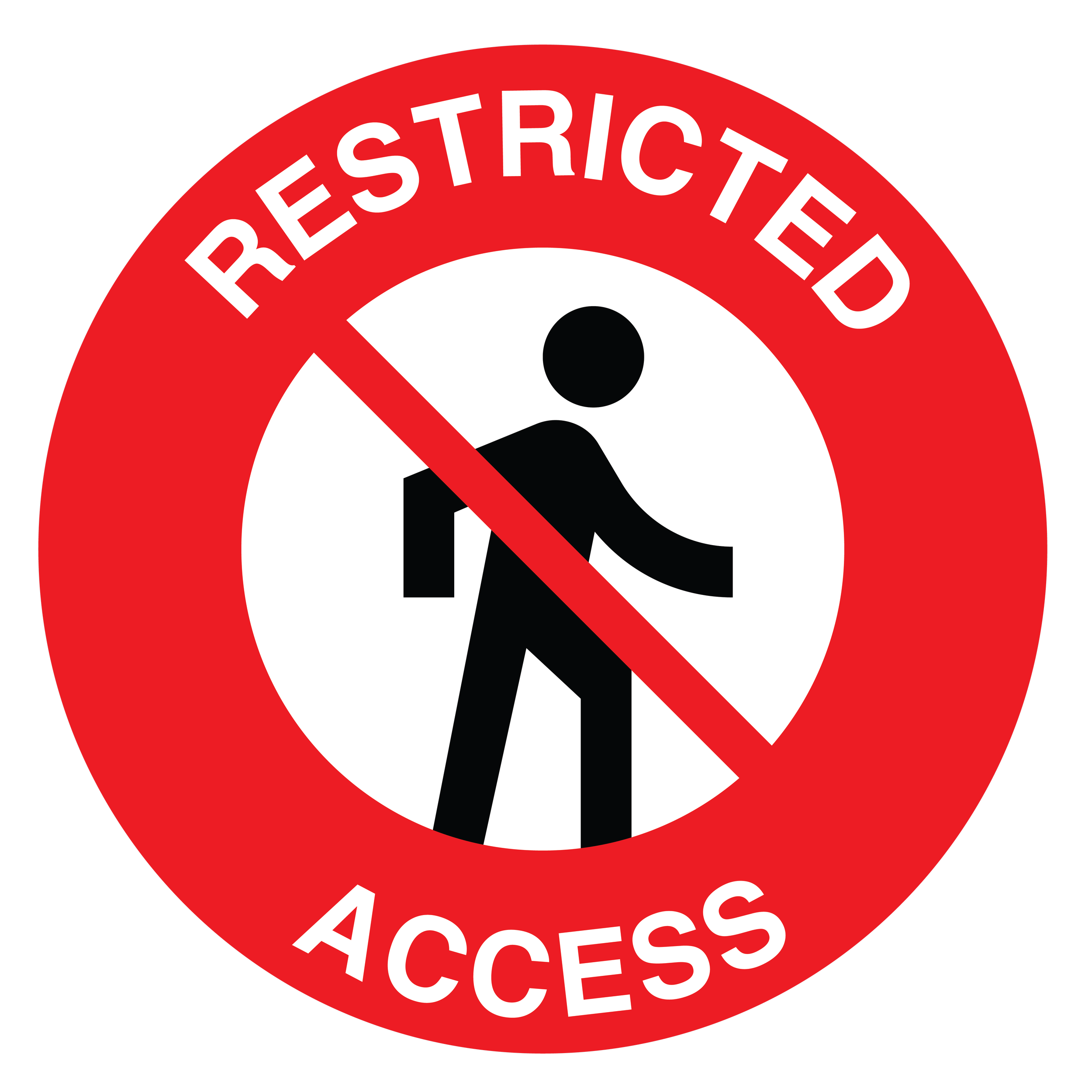 Restricted Access Floor Sign