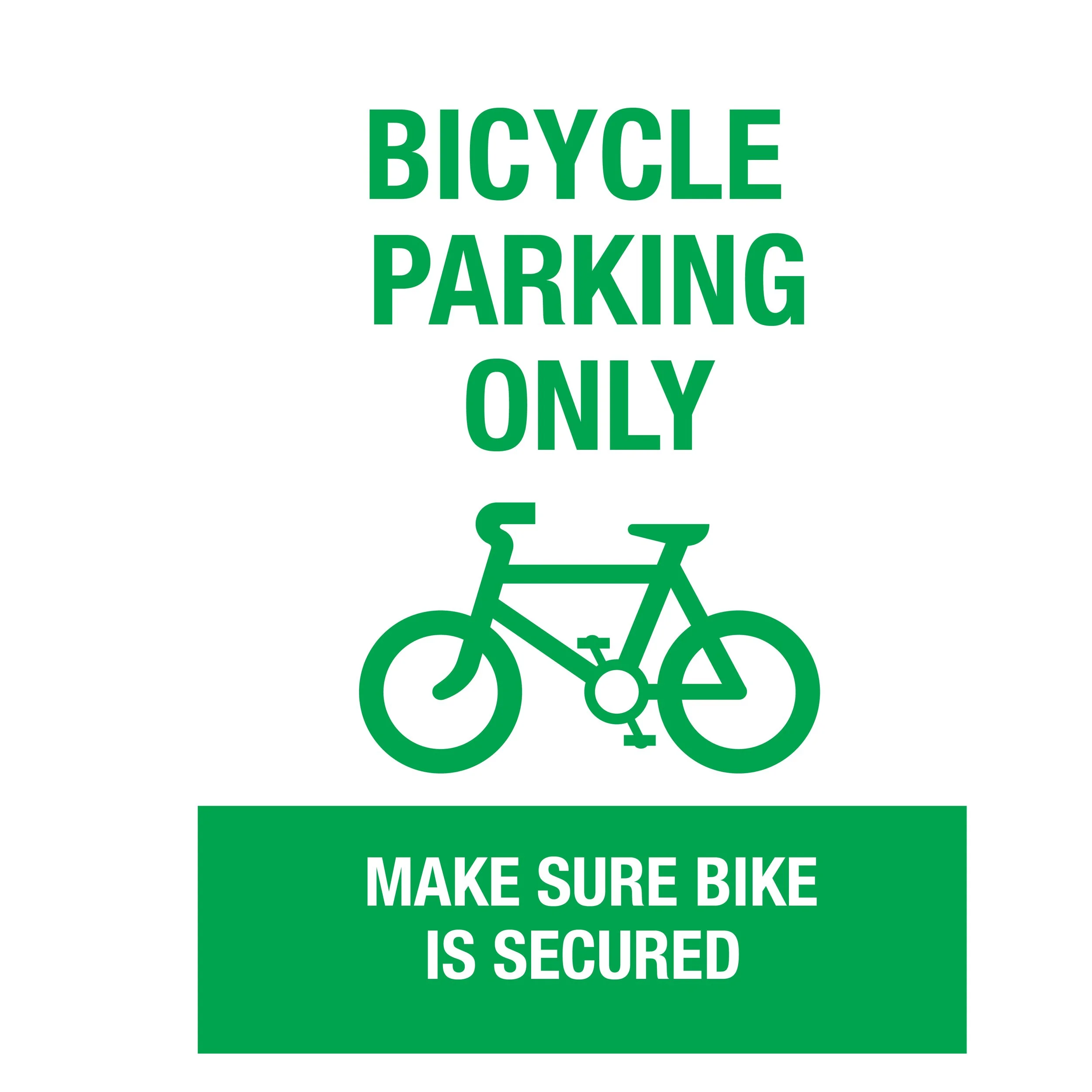 Bicycle Parking Only Sign