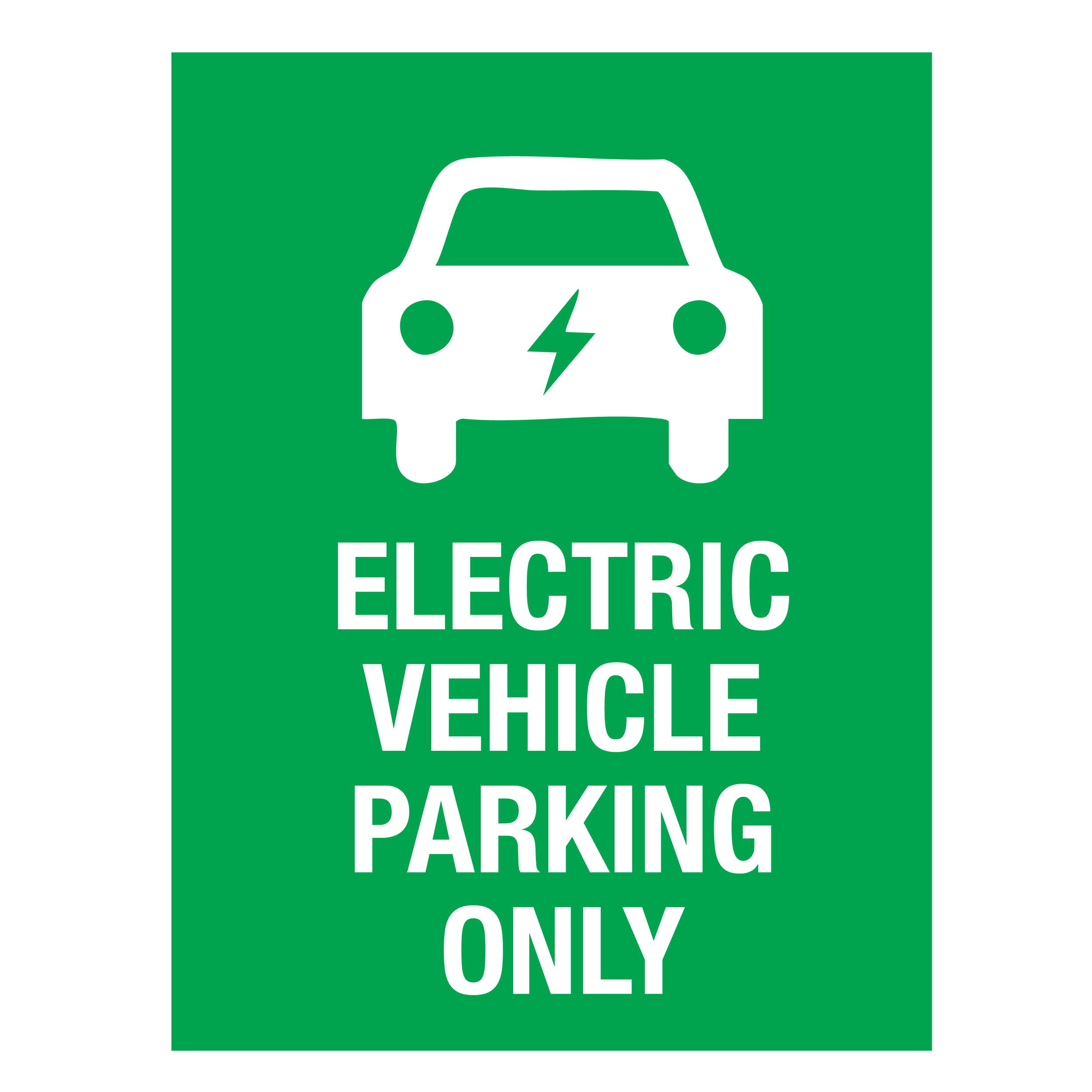Electrical Vehicle Parking Only Sign