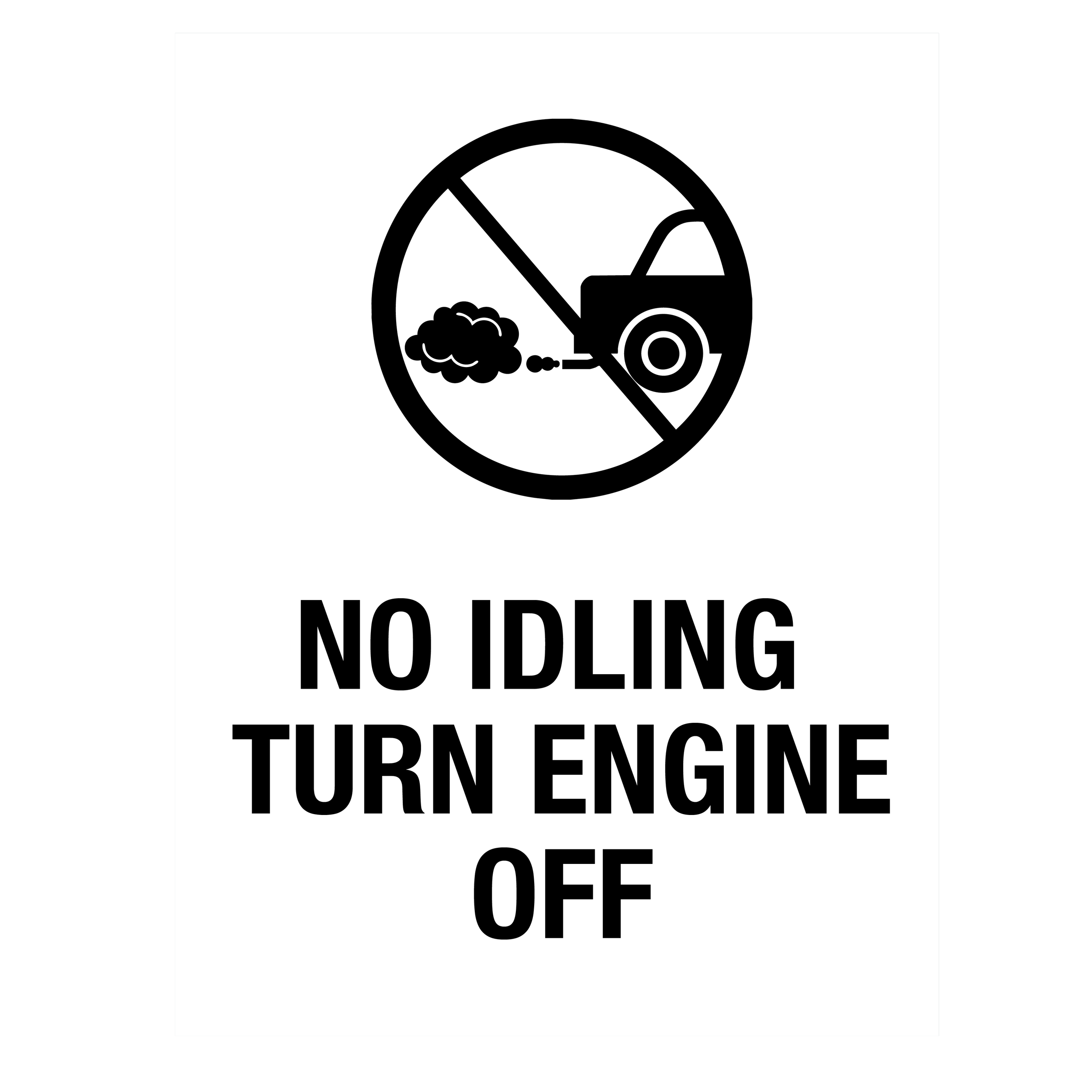 No Idling Sign