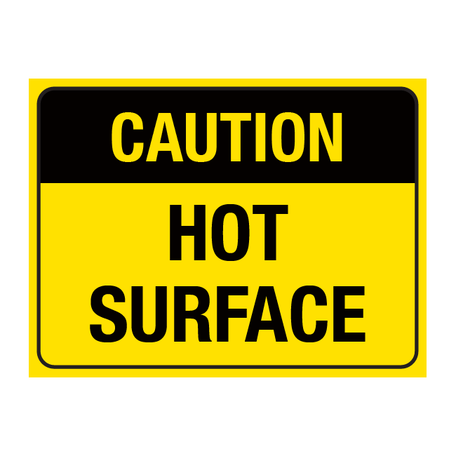 CAUTION Hot Surface Sign