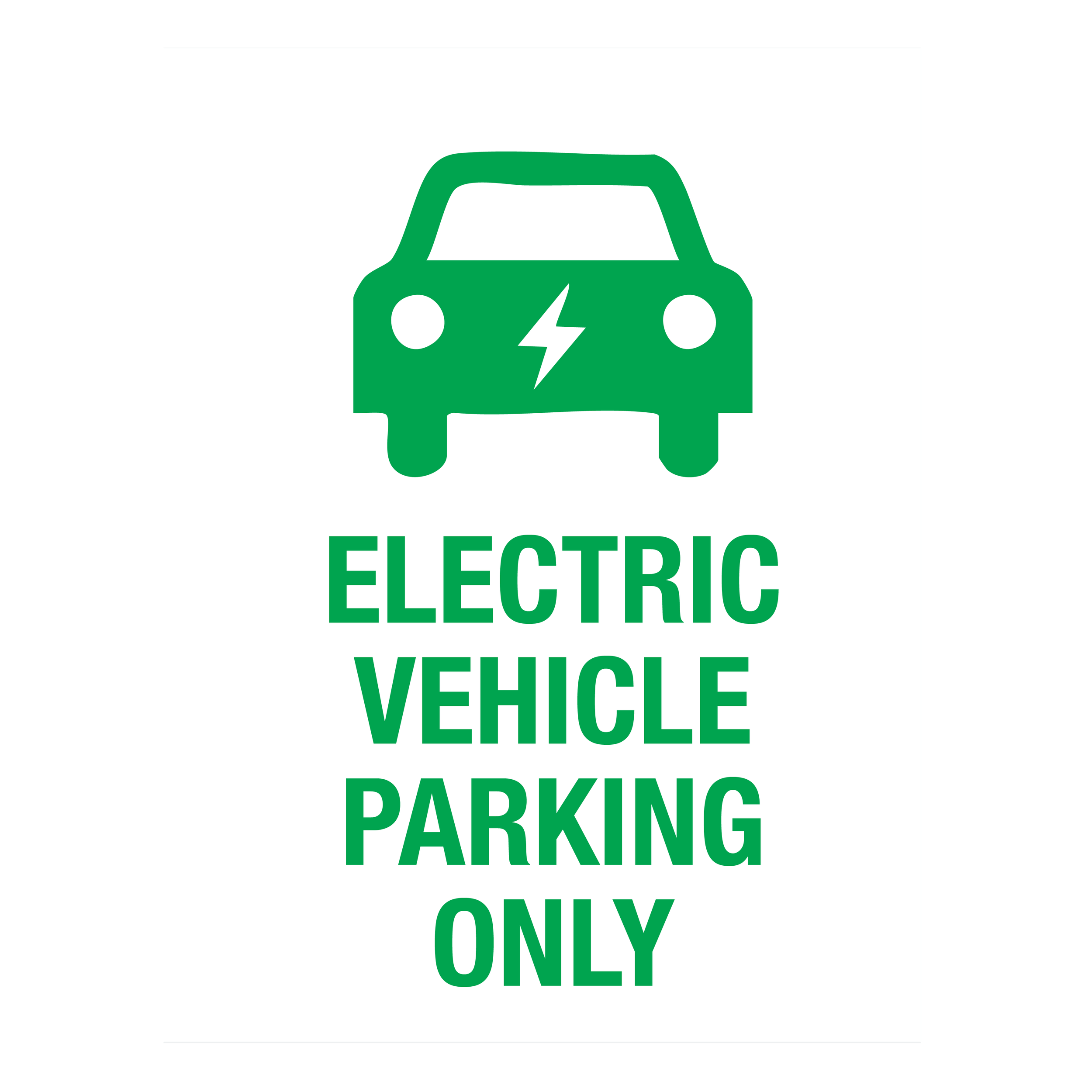 Electric Vehicle Parking Only Sign