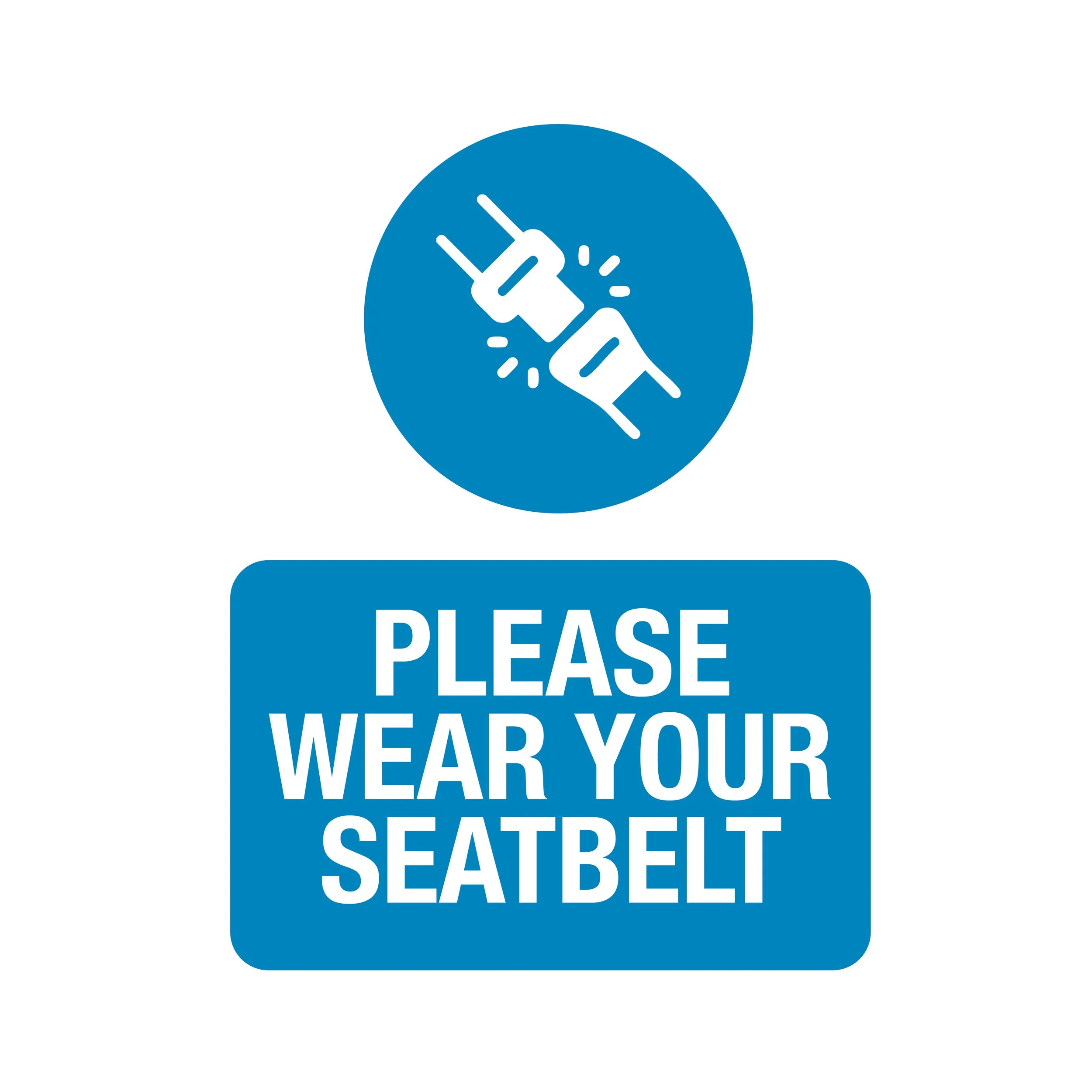 Please Wear Your Seatbelt Sign