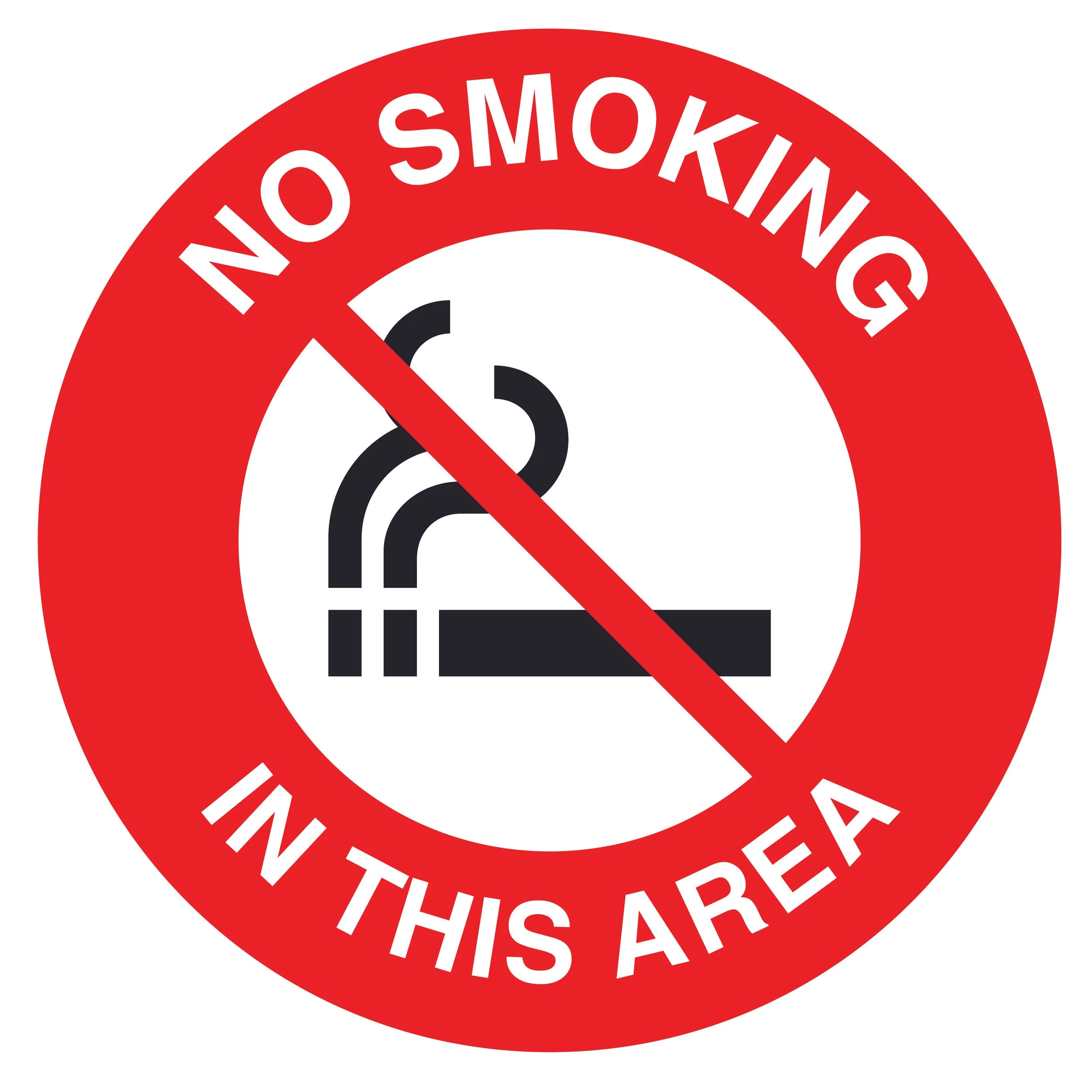 No Smoking Floor Sign