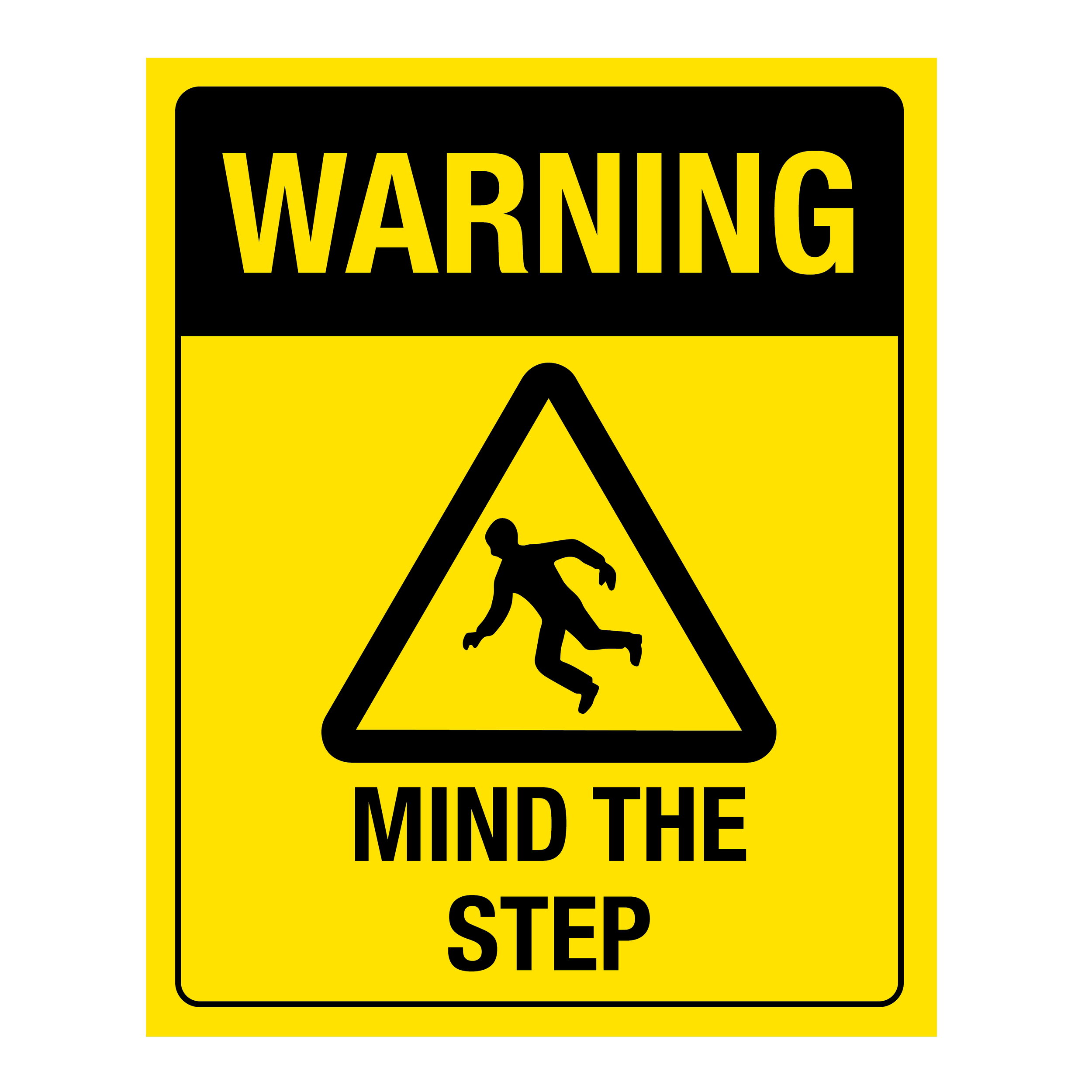 Warning Worker Above Sign