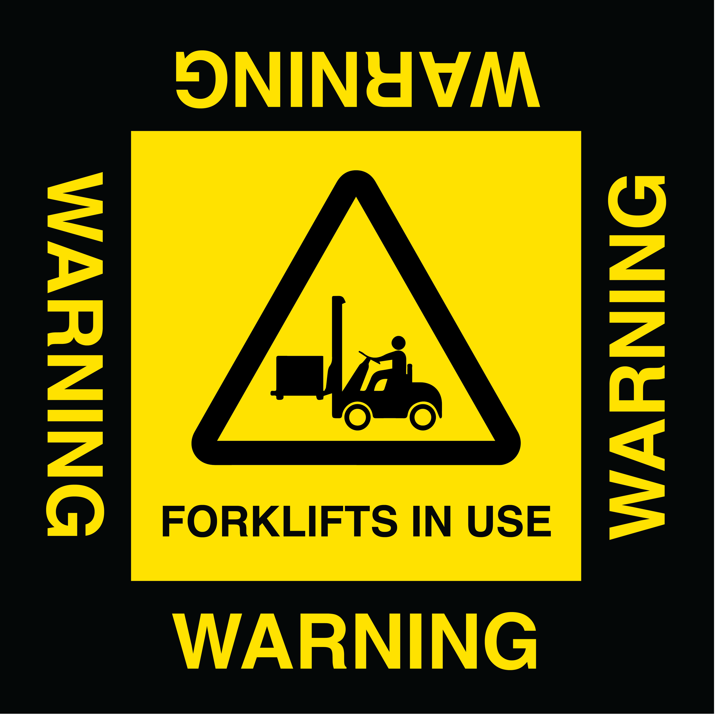 Warning Forklifts in Use Floor Sign