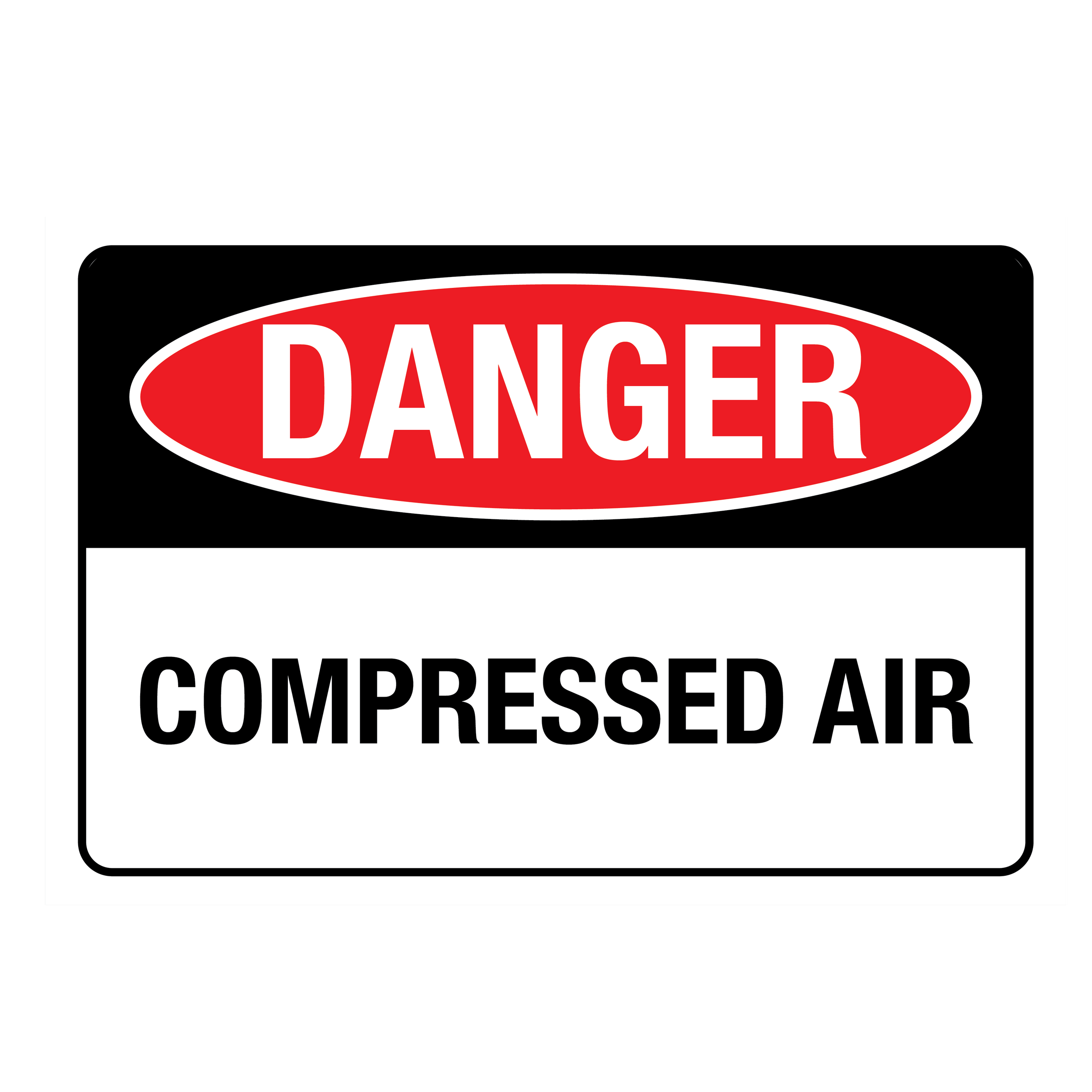 Danger Compressed Air Sign