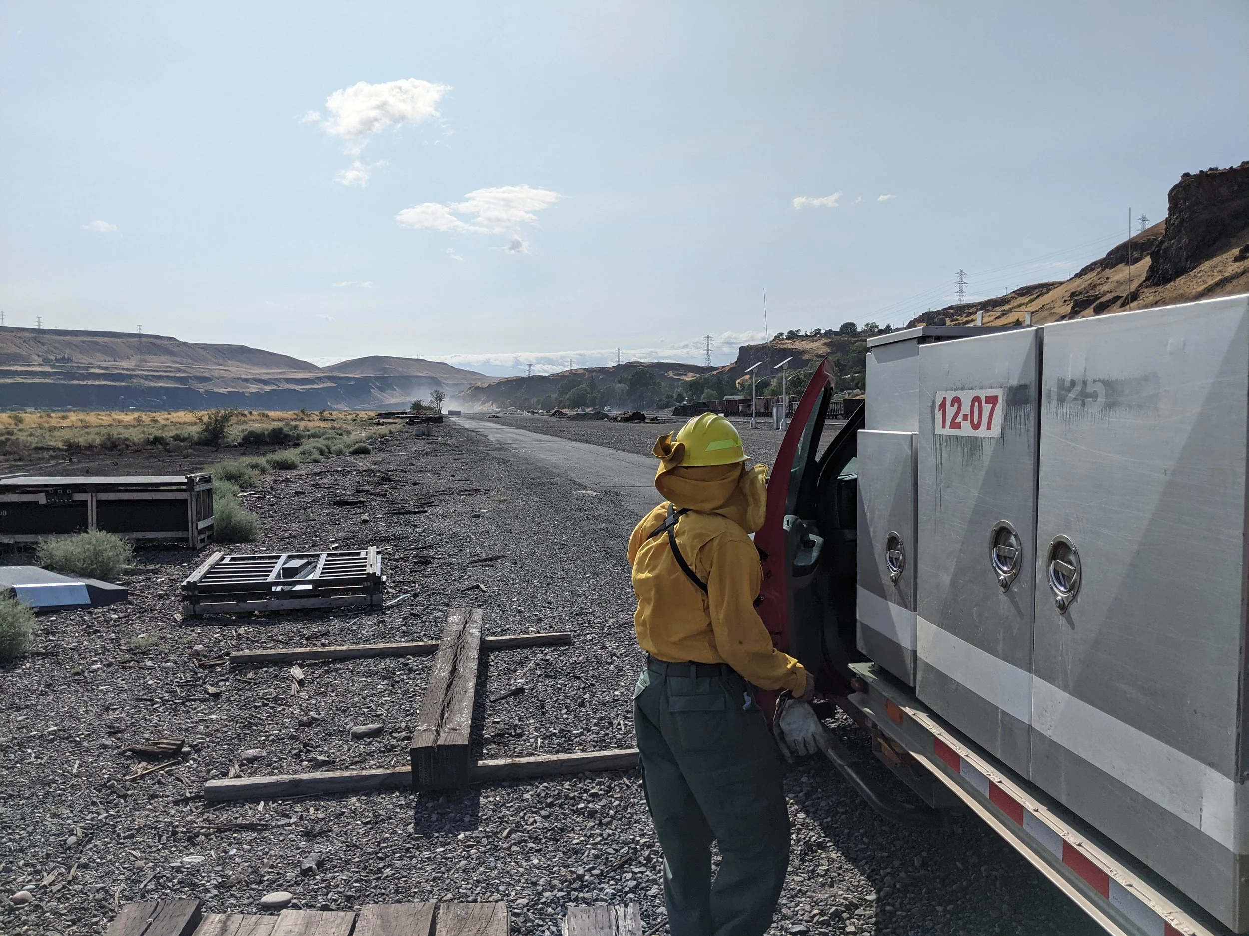 Chief Johnson in Brush-1207 at the Wishram Fire (8/2021)