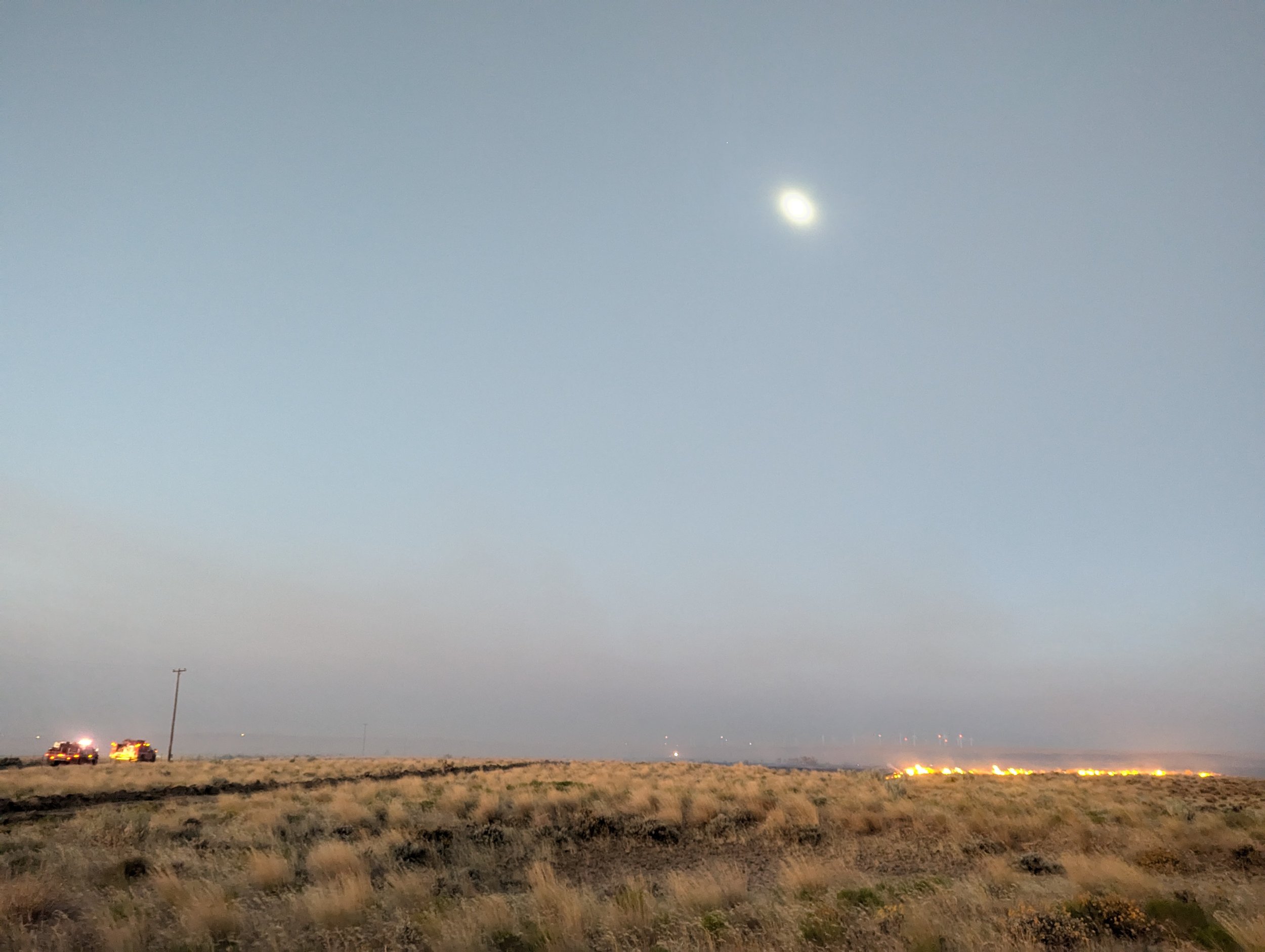Morning fire activity. Bighorn Fire, July 25, 2024
