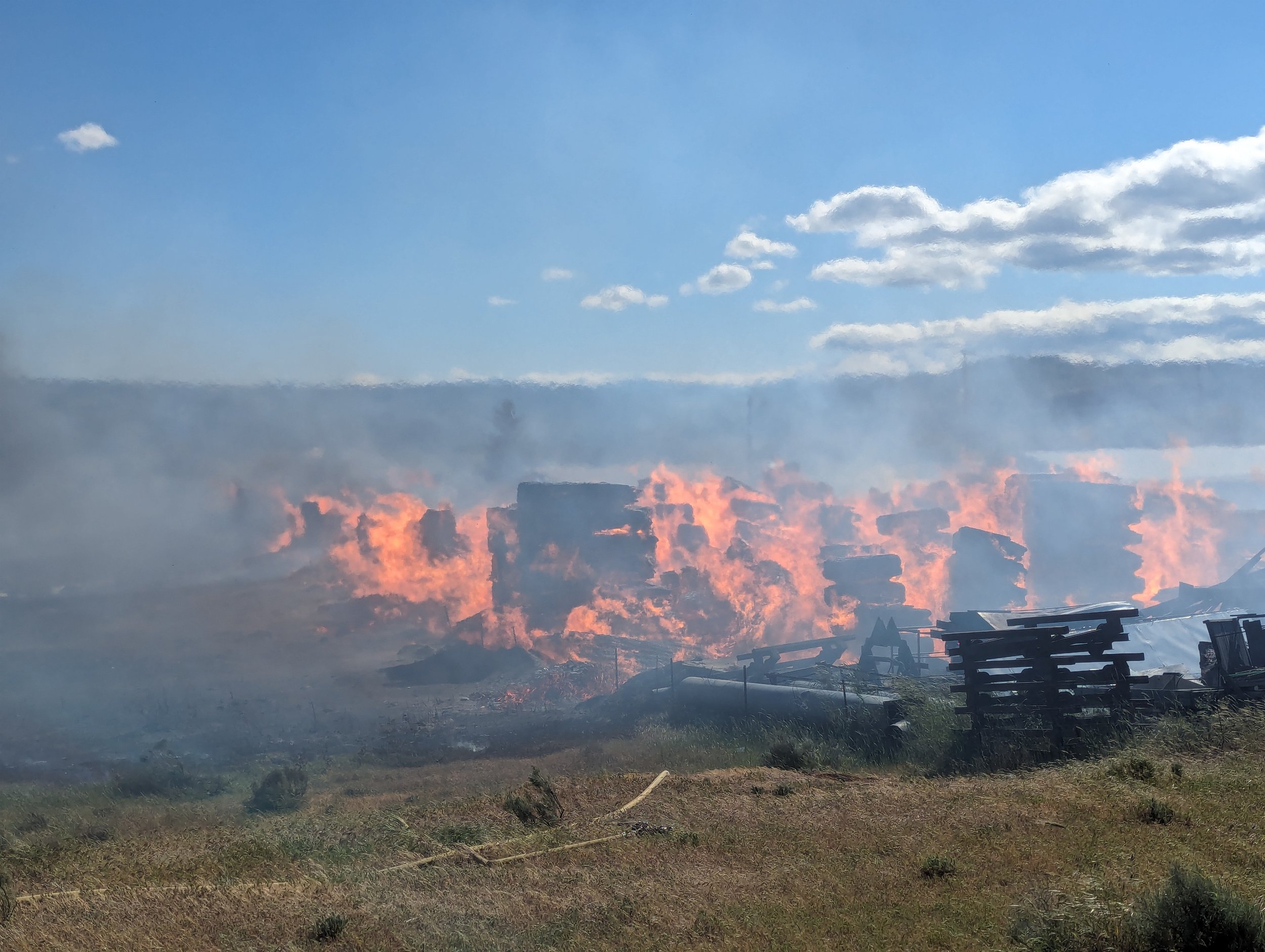 Intense heat at the Tidyman Road Fire. May 17, 2024