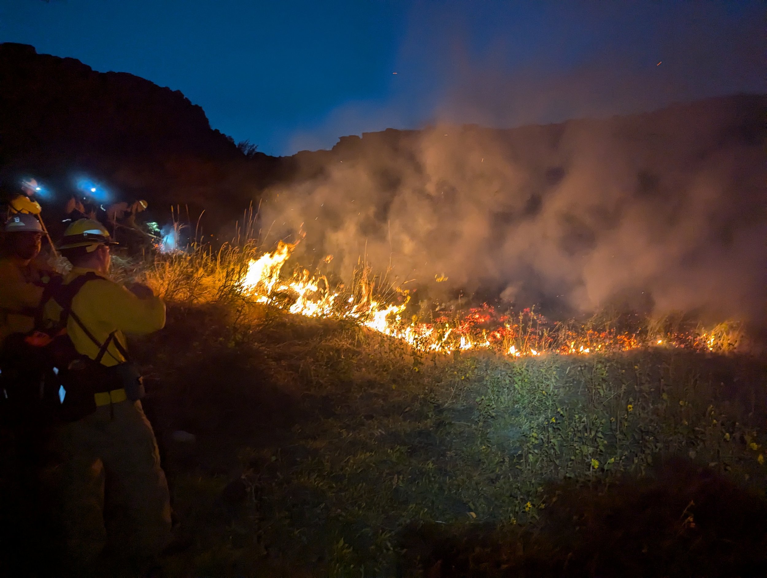 Digging fire line. Dallesport Fire, July 28, 2024