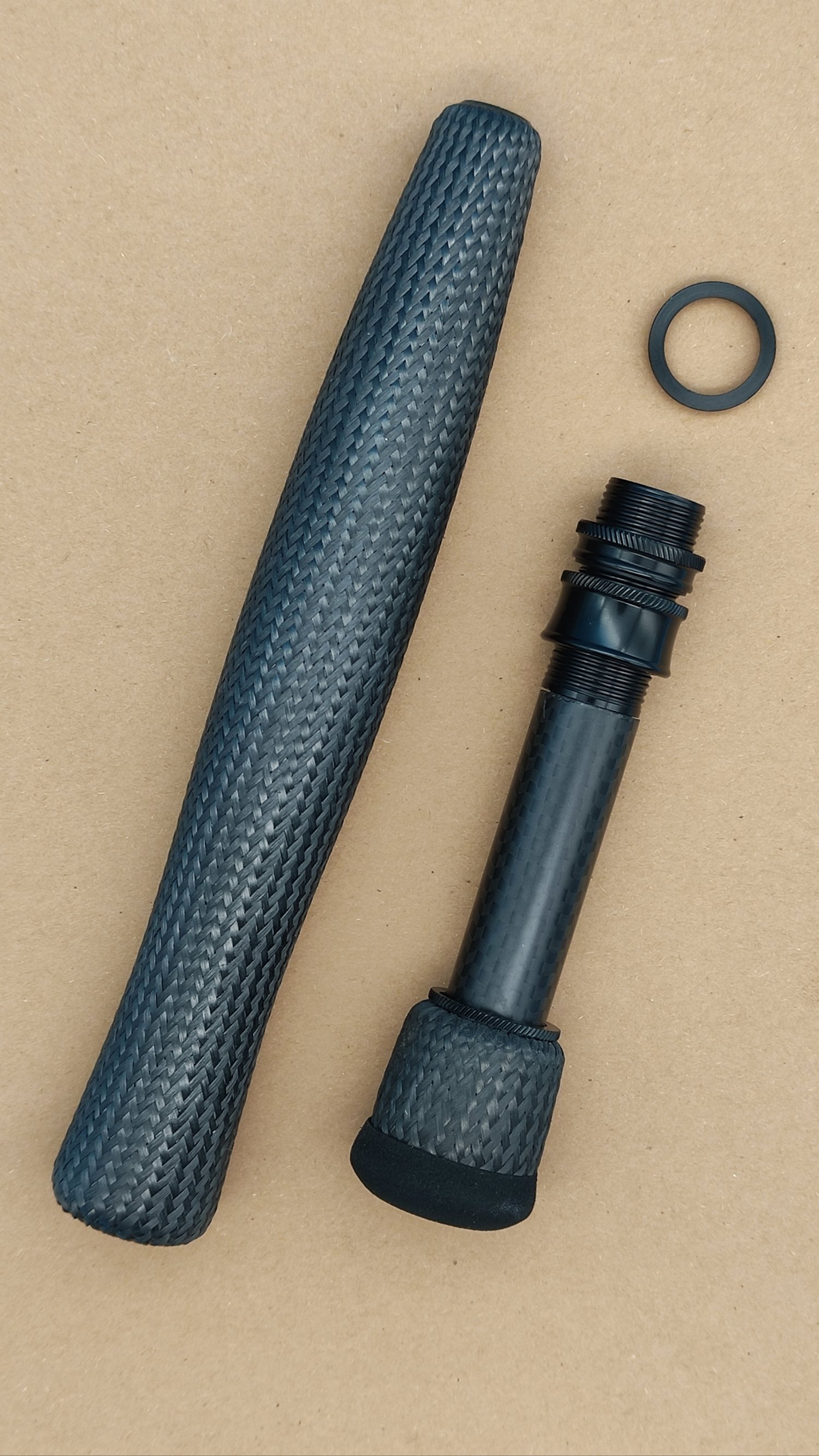 Carbon Reverse Half Wells Grip and Reel Seat Kit — Fortitude Rod Co