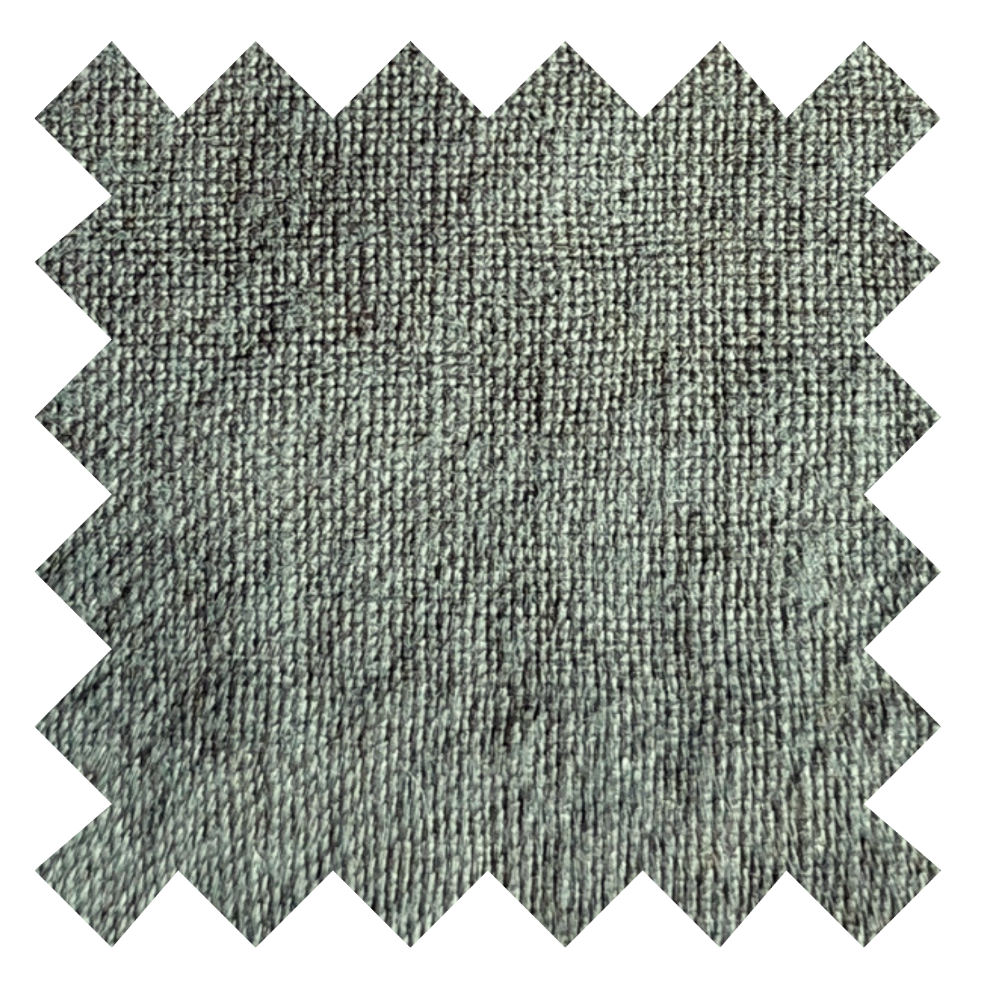 Close-up of a textured khaki green linen fabric.