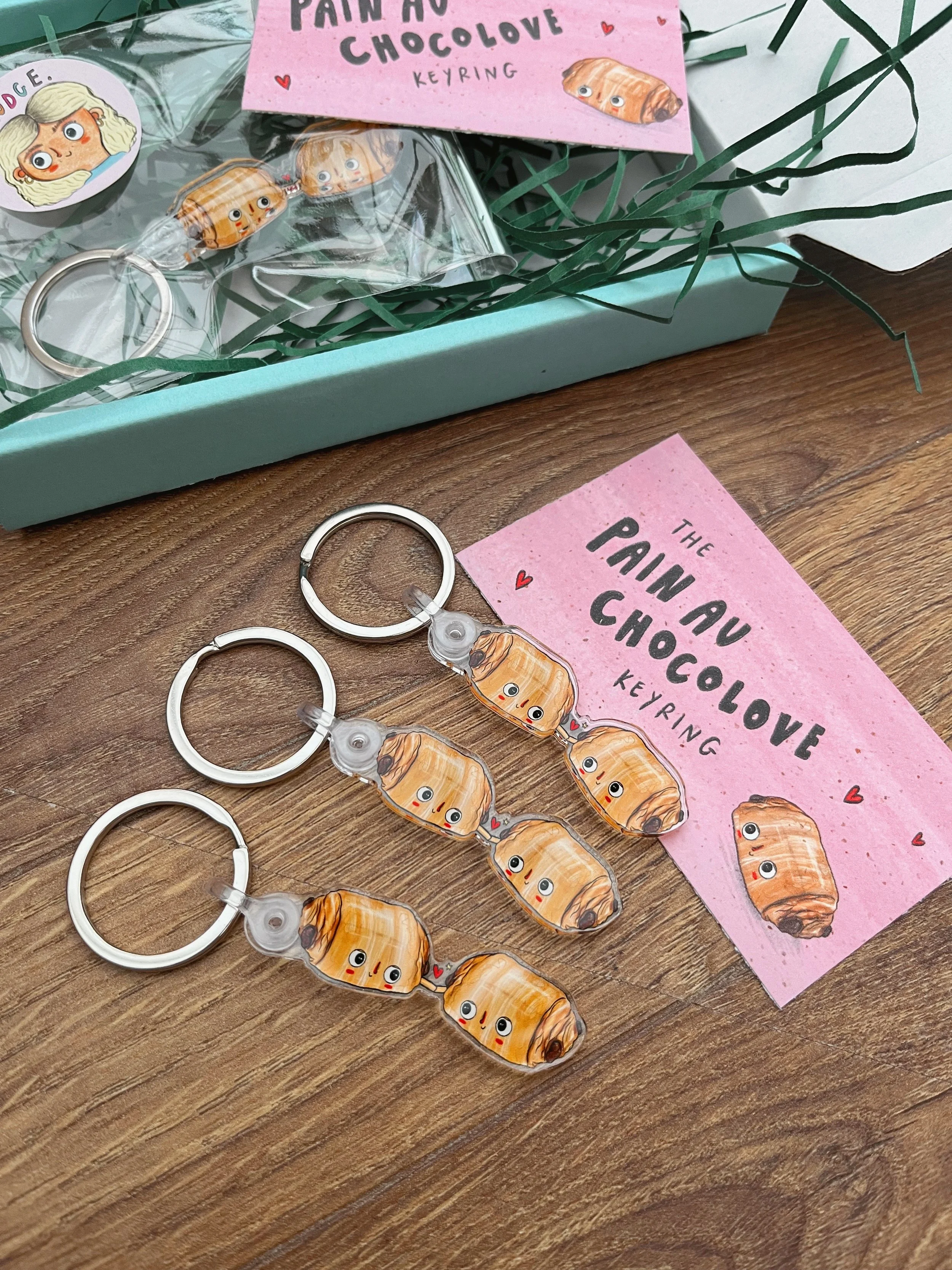 Pain Au Chocolove Keyring