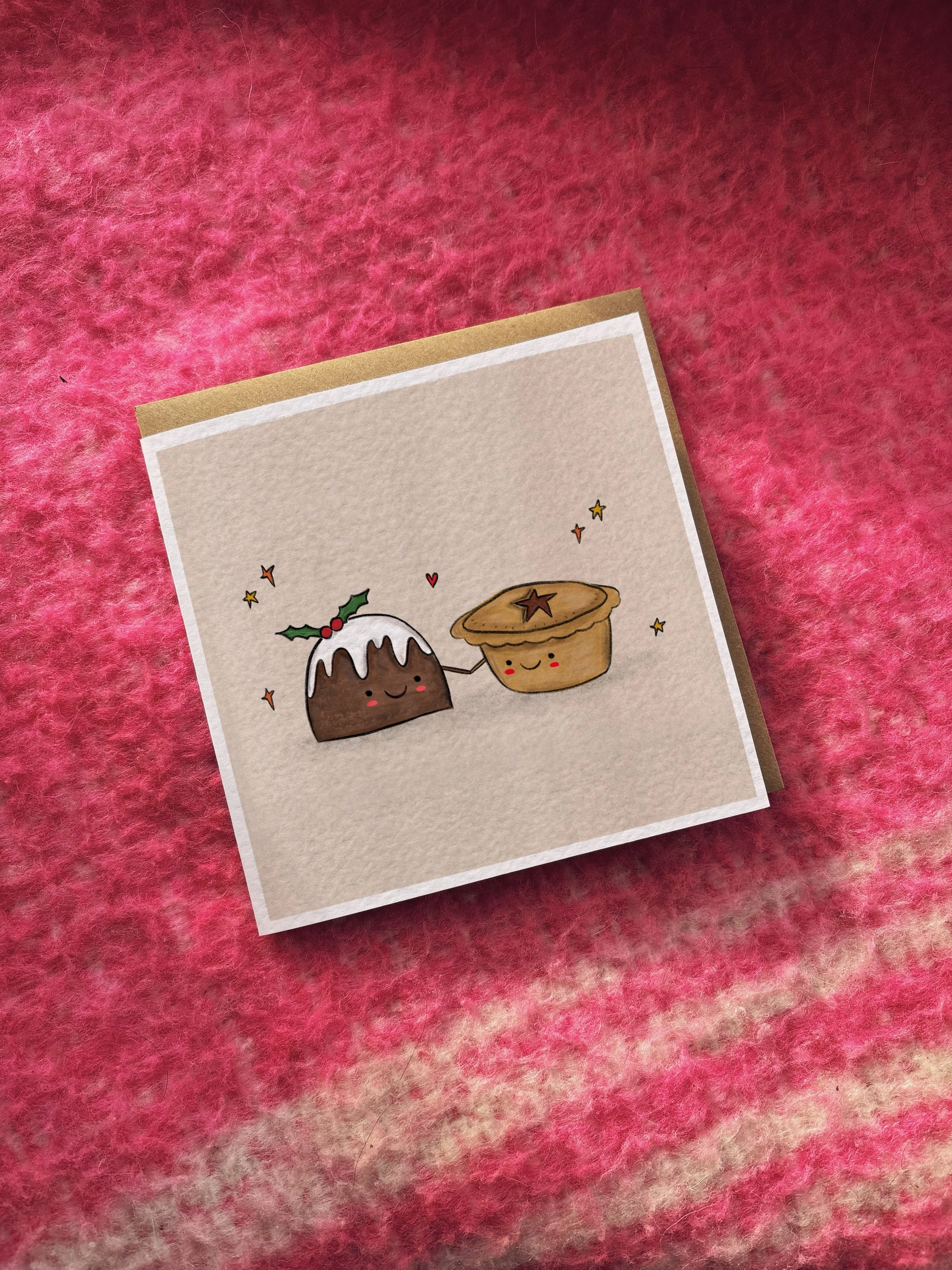 Pud & Pie Christmas card