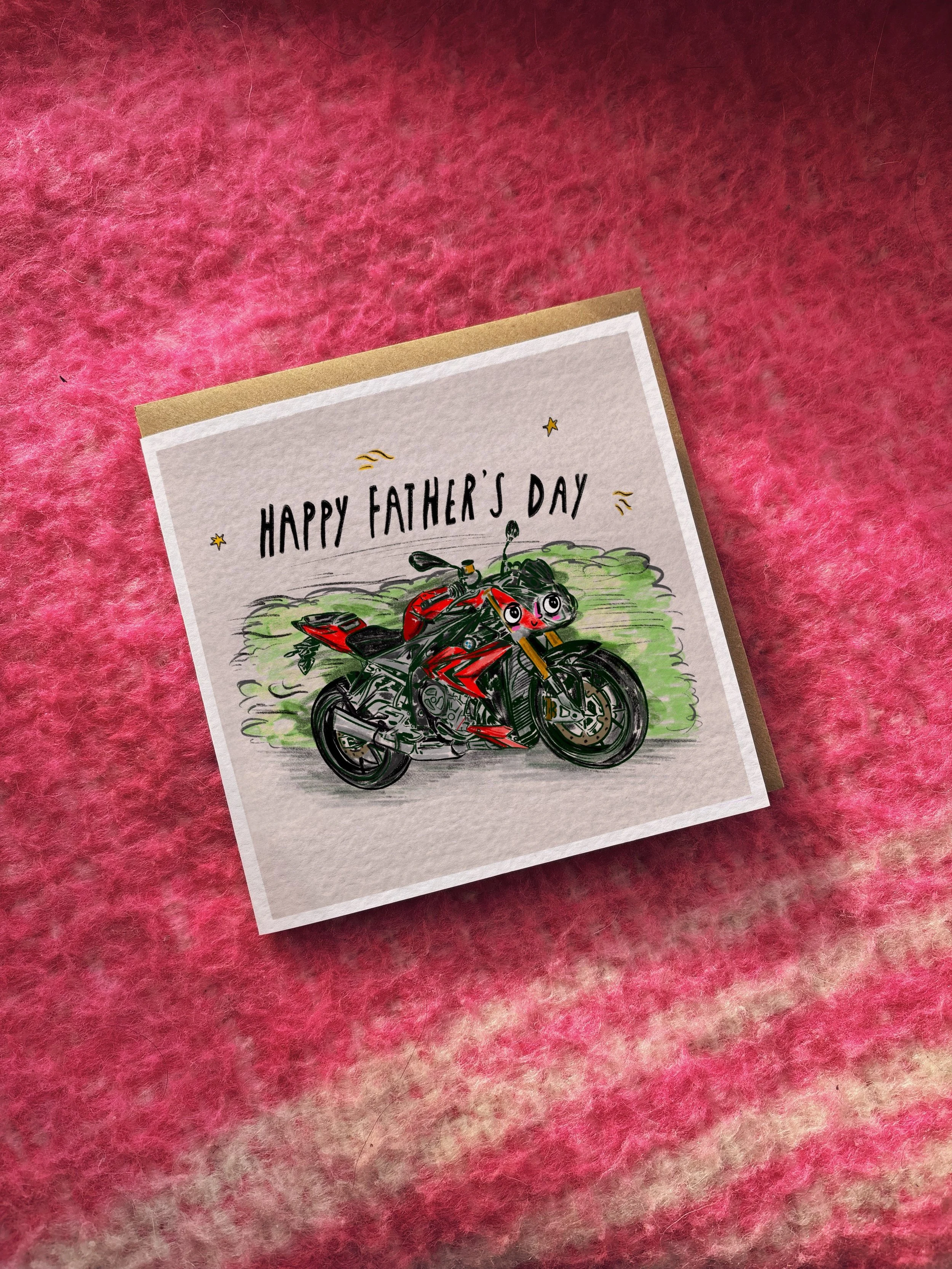 Happy Father’s Day card (motorbike)