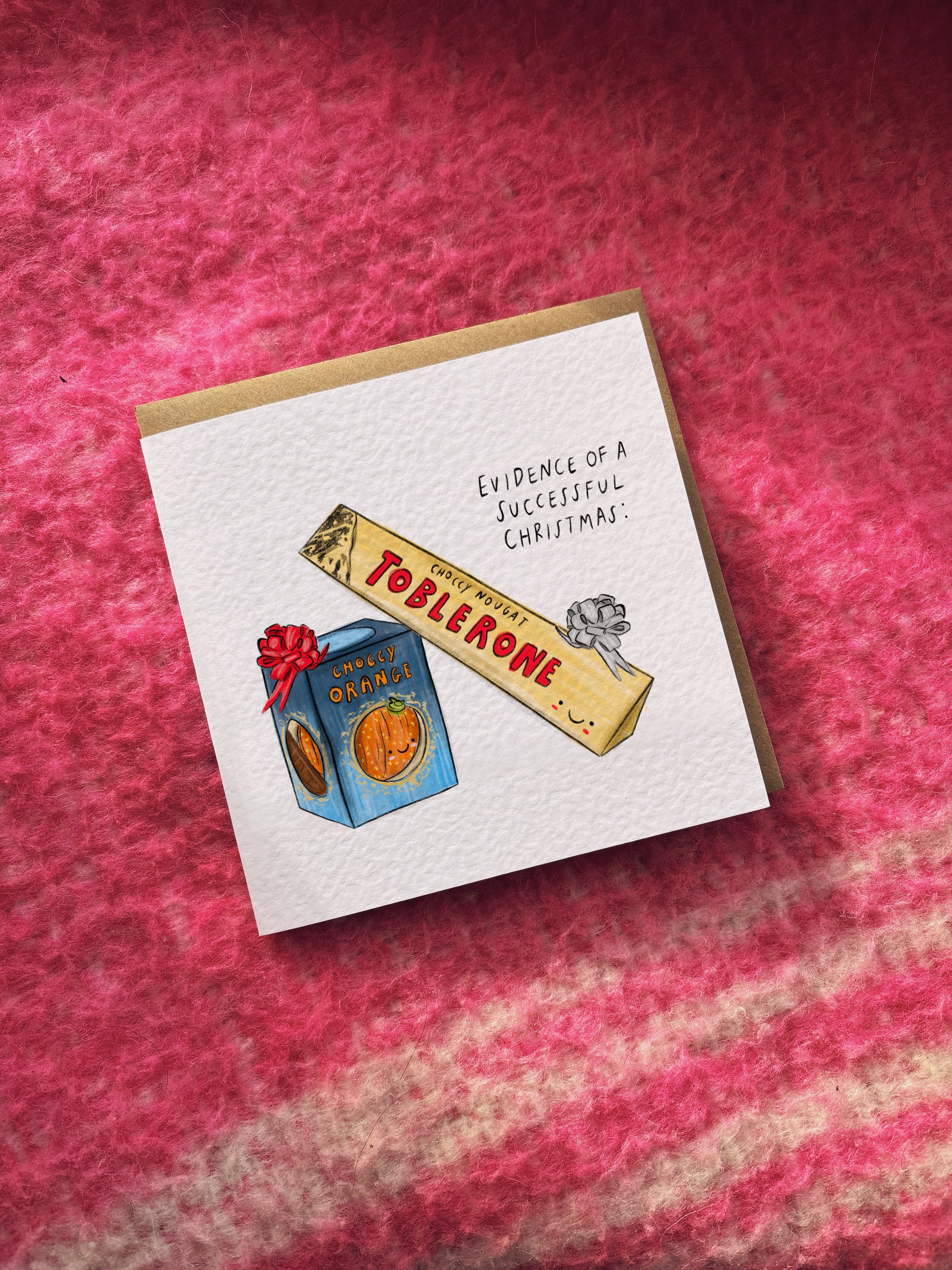 Choc Orange & Toblerone Christmas card