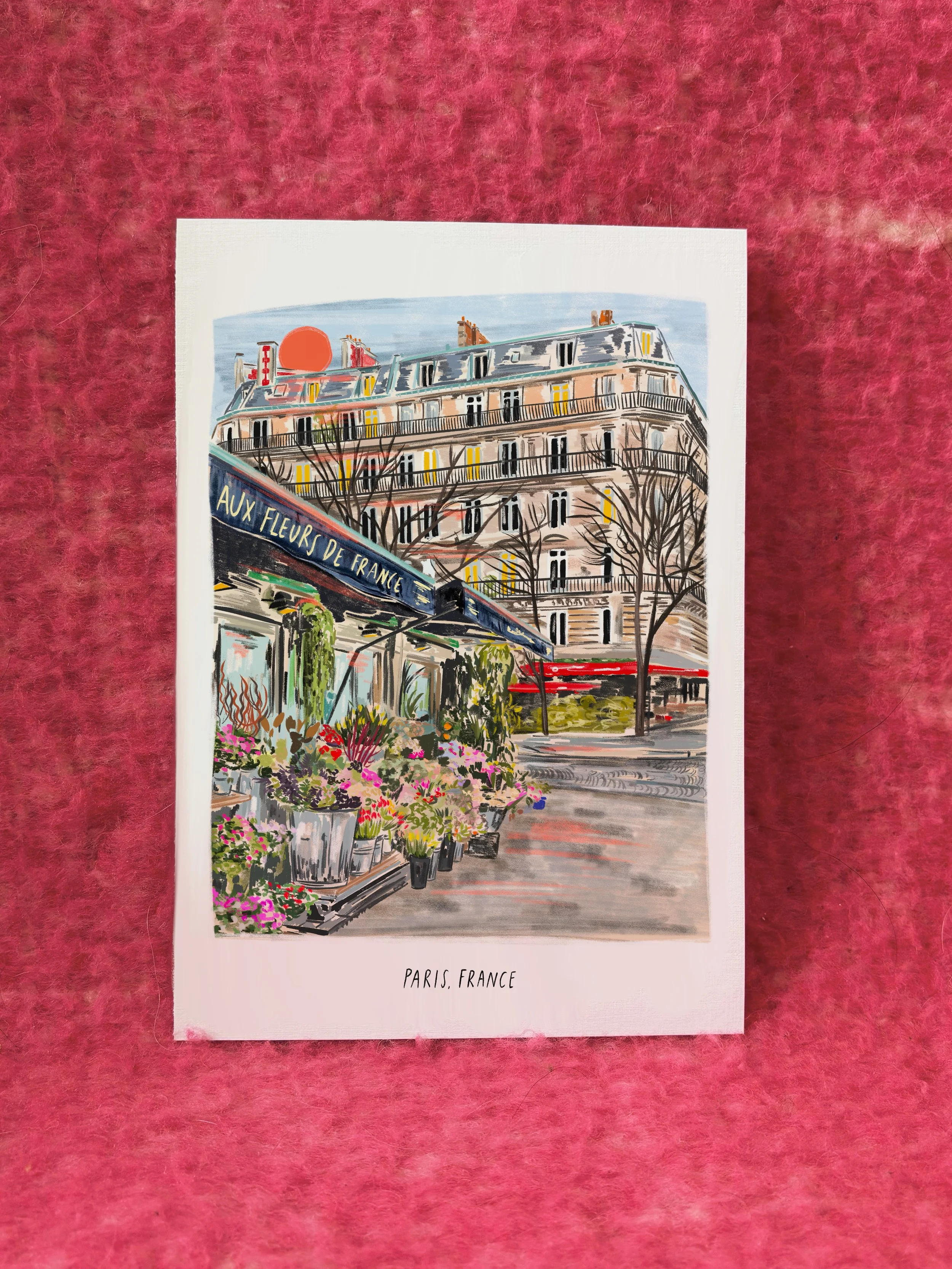 A3 / A4 / A5 Flowers of France Print - with or without text