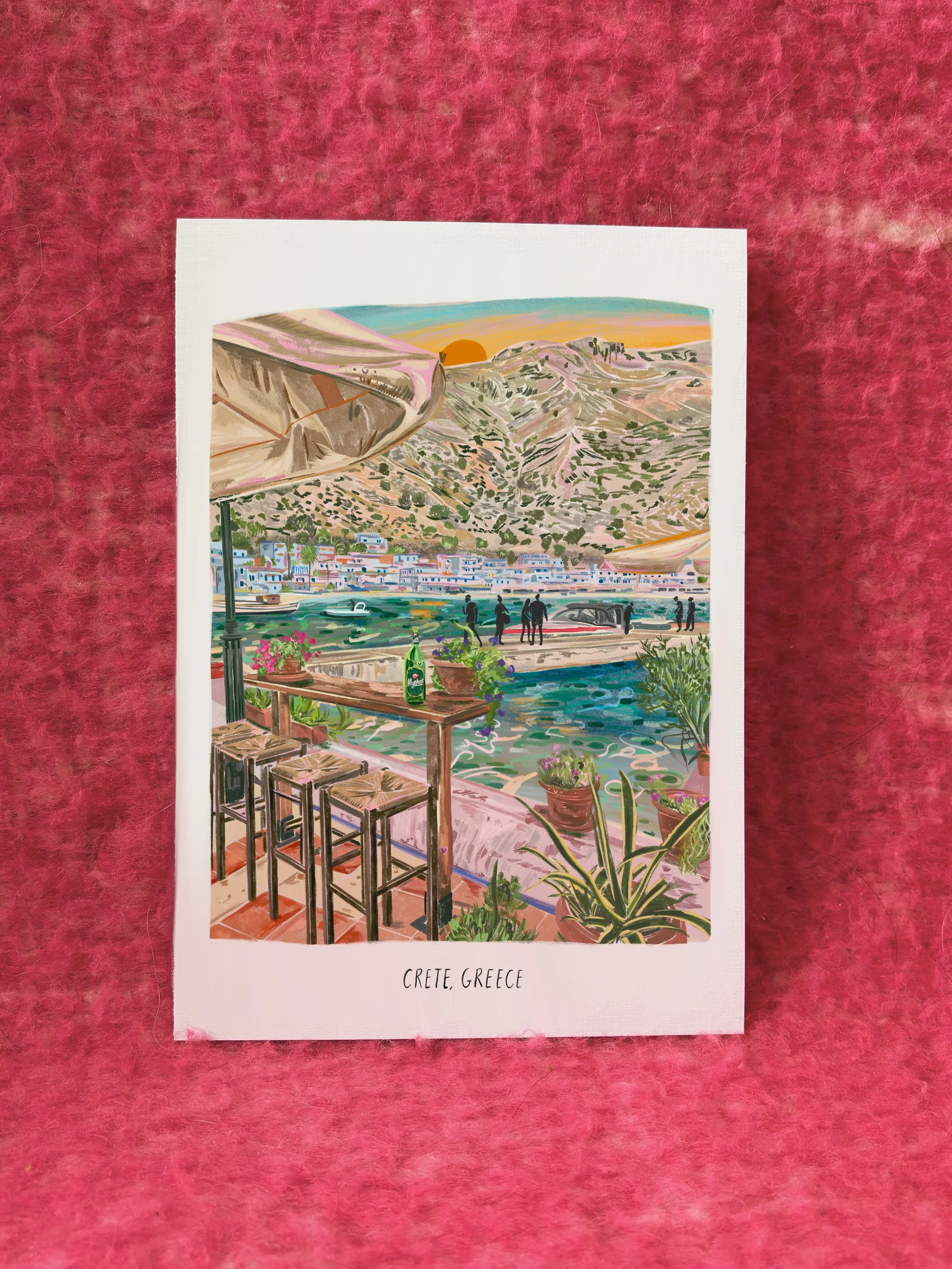 A3 / A4 / A5 Golden Hour in Crete print - with or without text