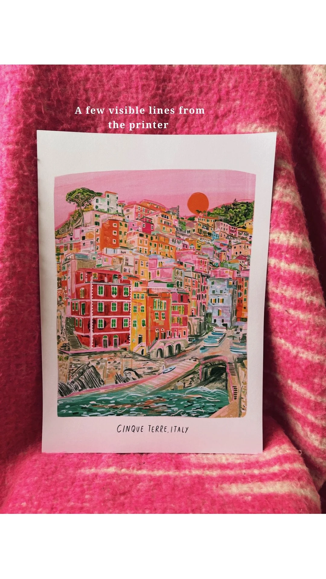 Misprint A3 Print - Cinque Terre