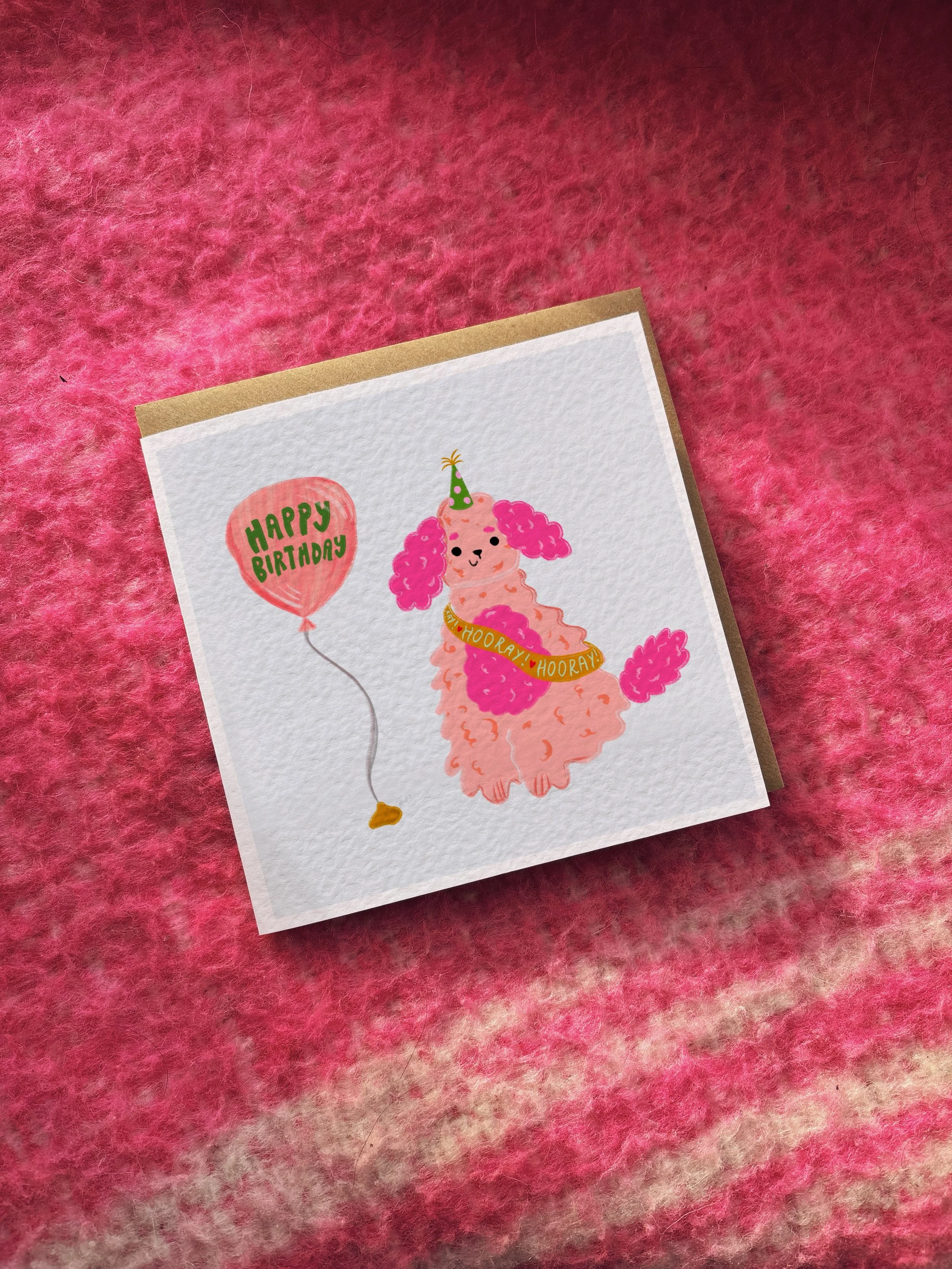 Happy Birthday (Dog With Balloon) card