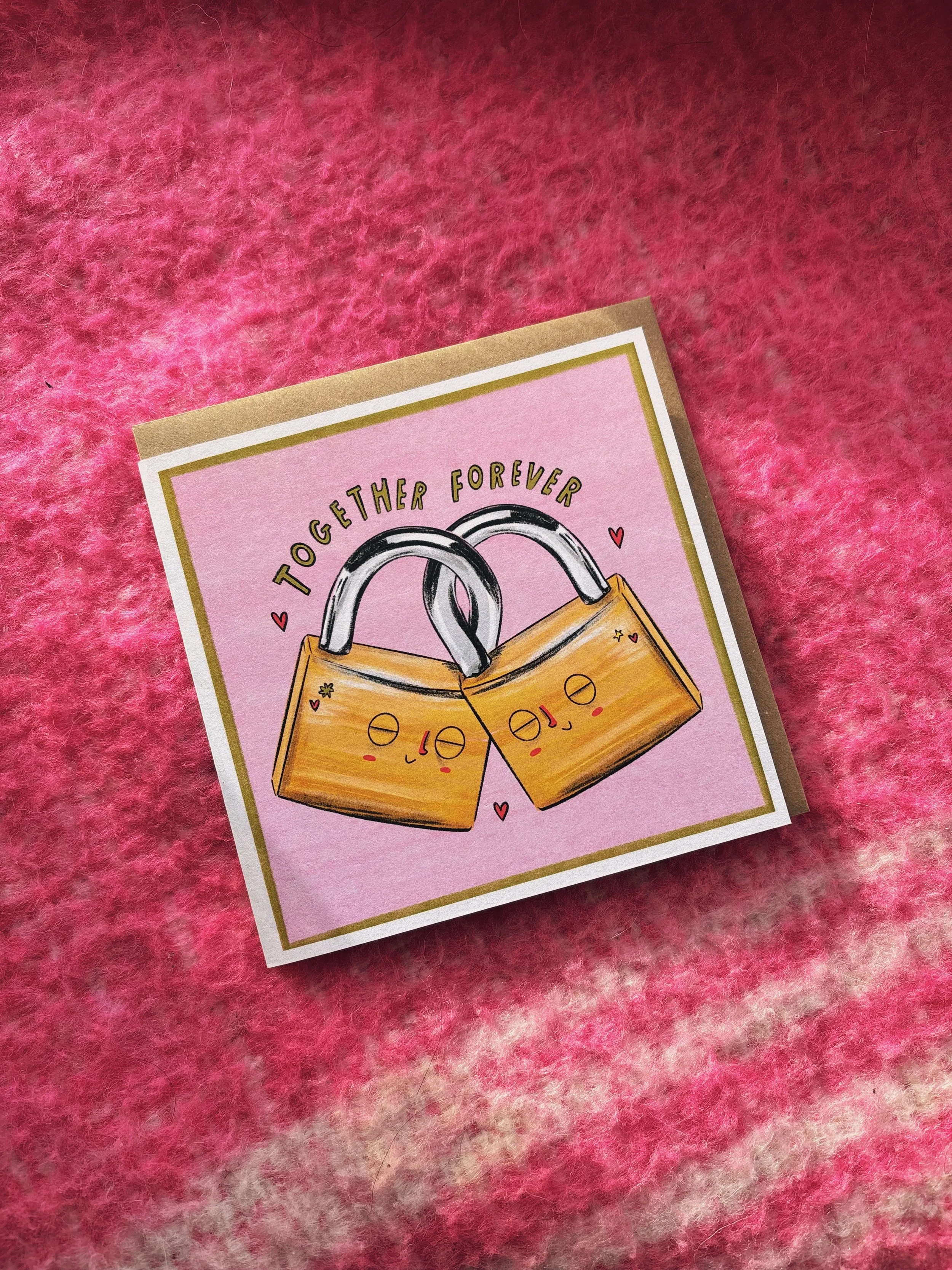 Together Forever (padlocks) card