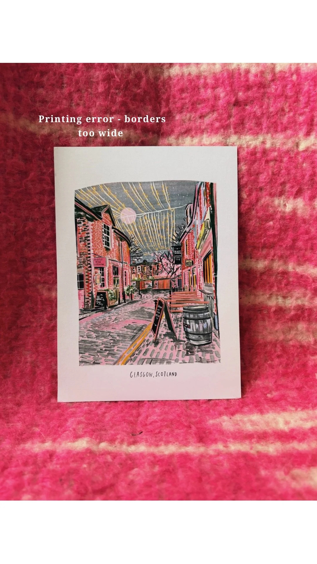 Misprint A5 Print - Glasgow