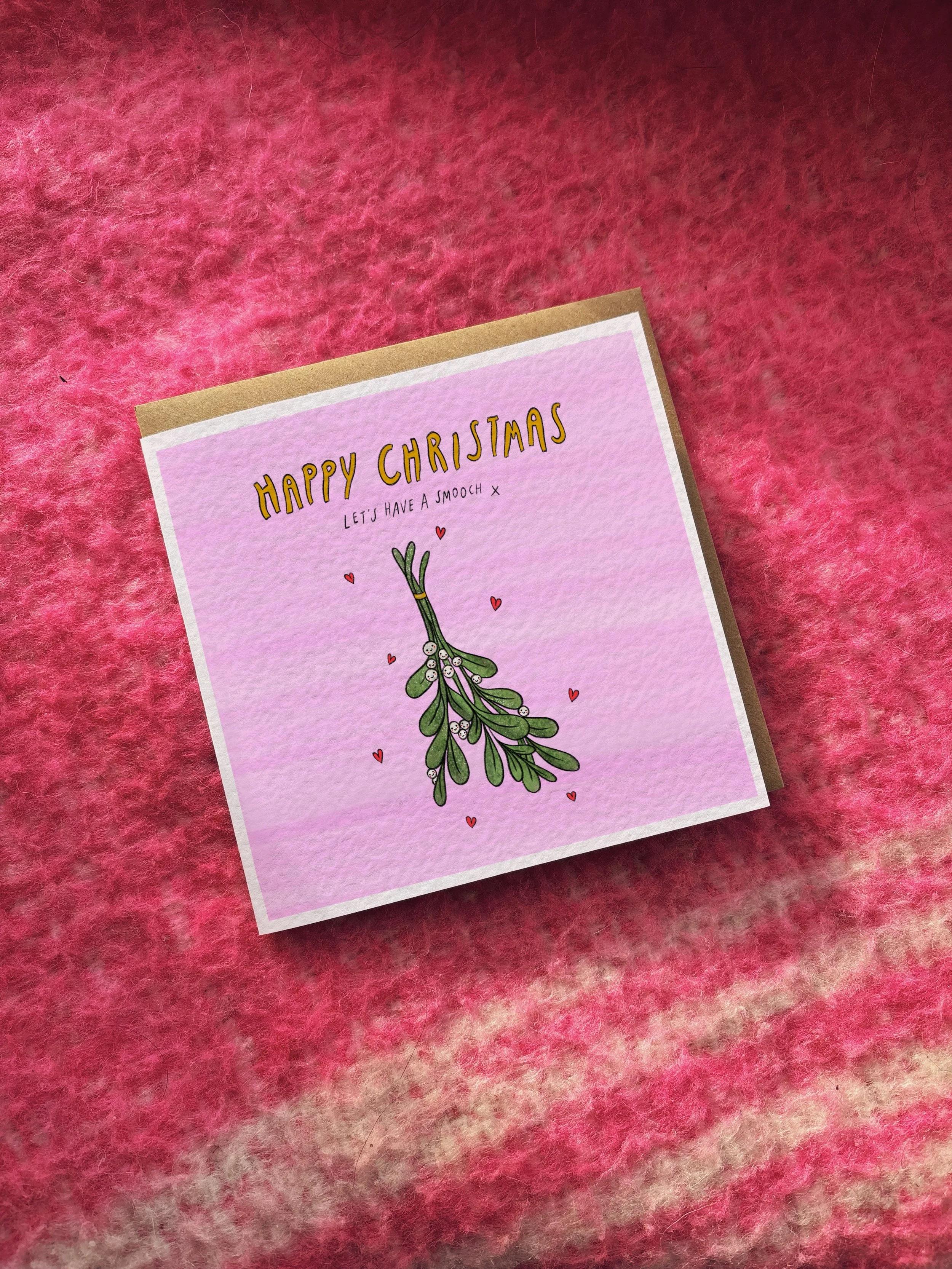 Happy Christmas! Let’s Have a Smooch card