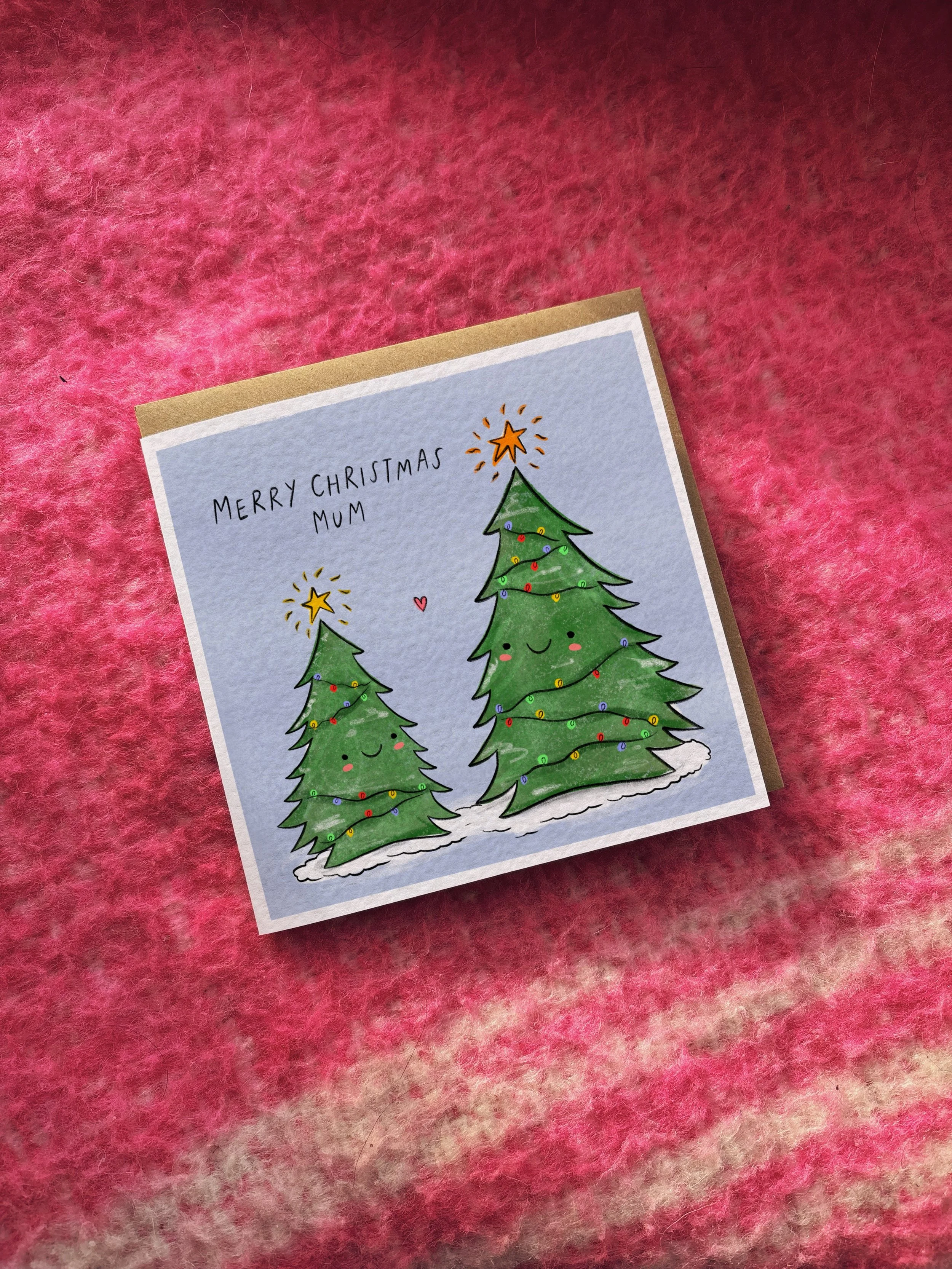 Merry Christmas Mum / Dad (Christmas trees) (alternative name options)