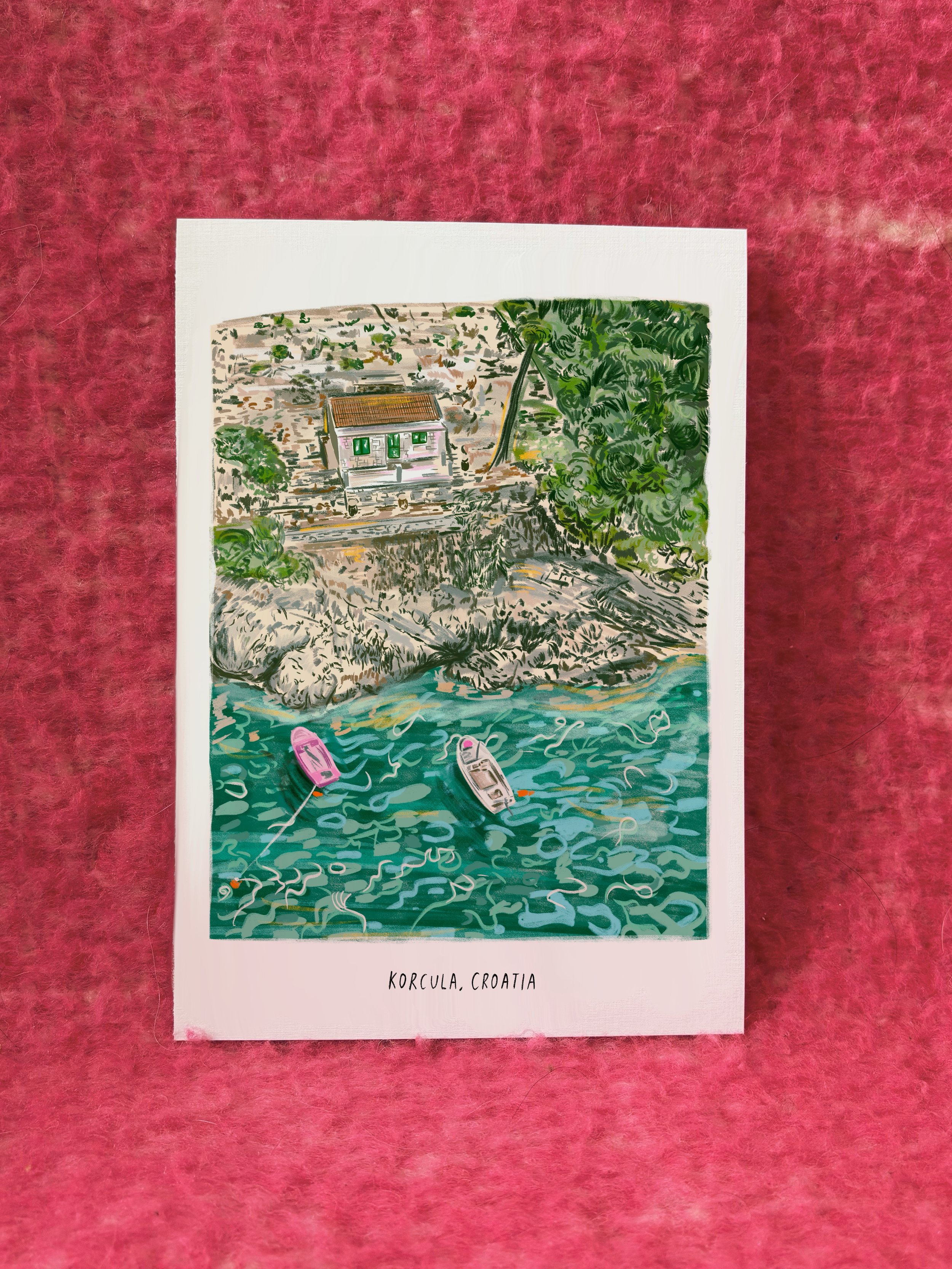 A3 / A4 / A5 Croatian Summer Print - with or without text