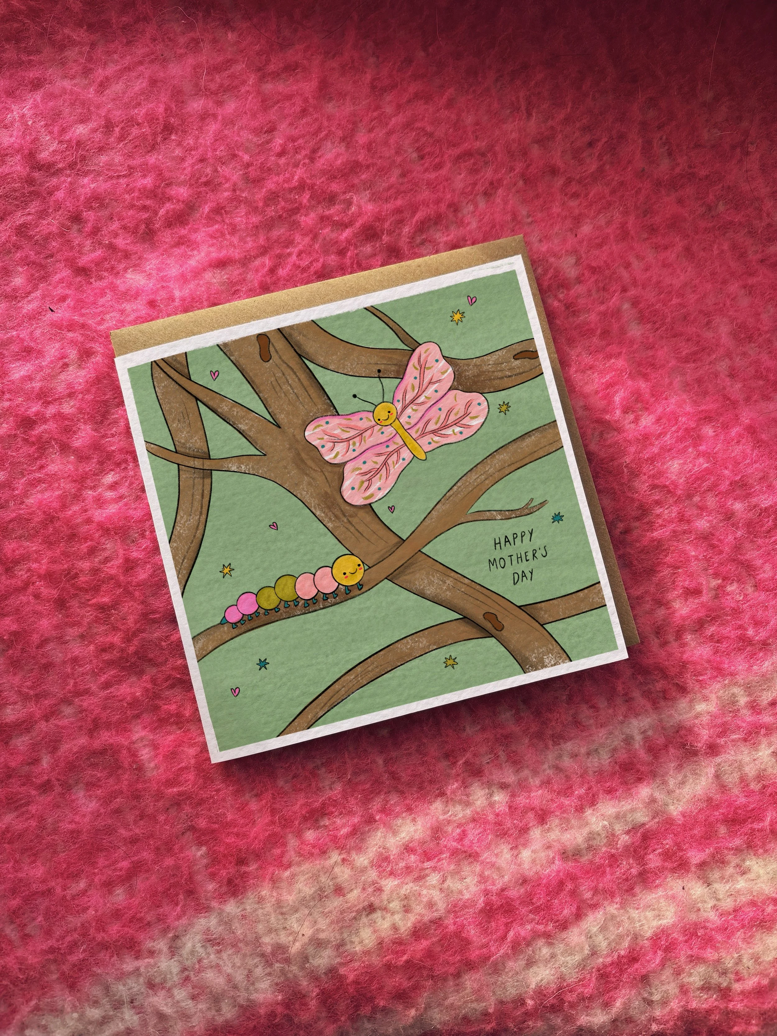 Happy Mother’s / Father’s Day Butterfly & Caterpillar card
