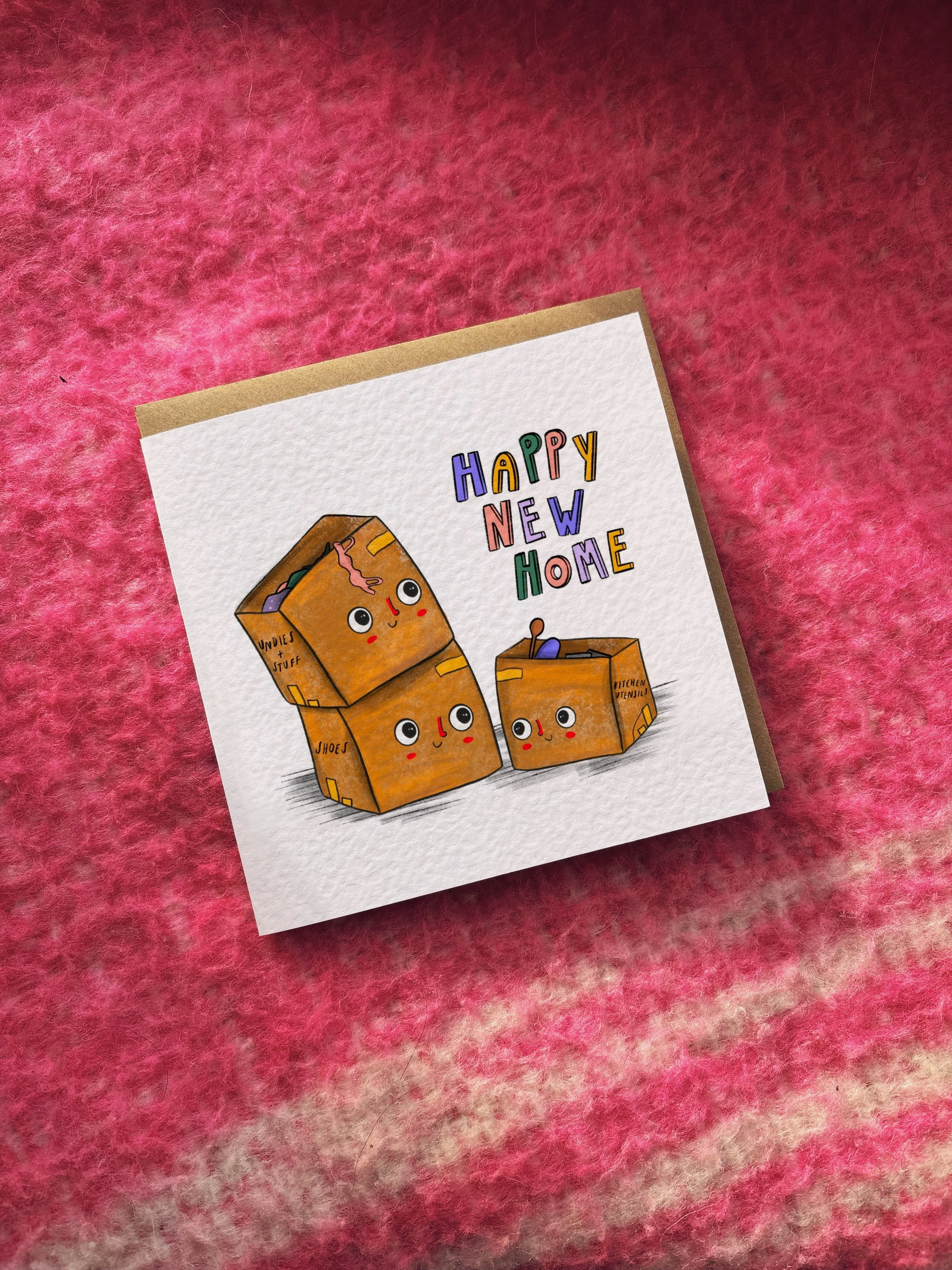 Happy New Home (moving boxes) card