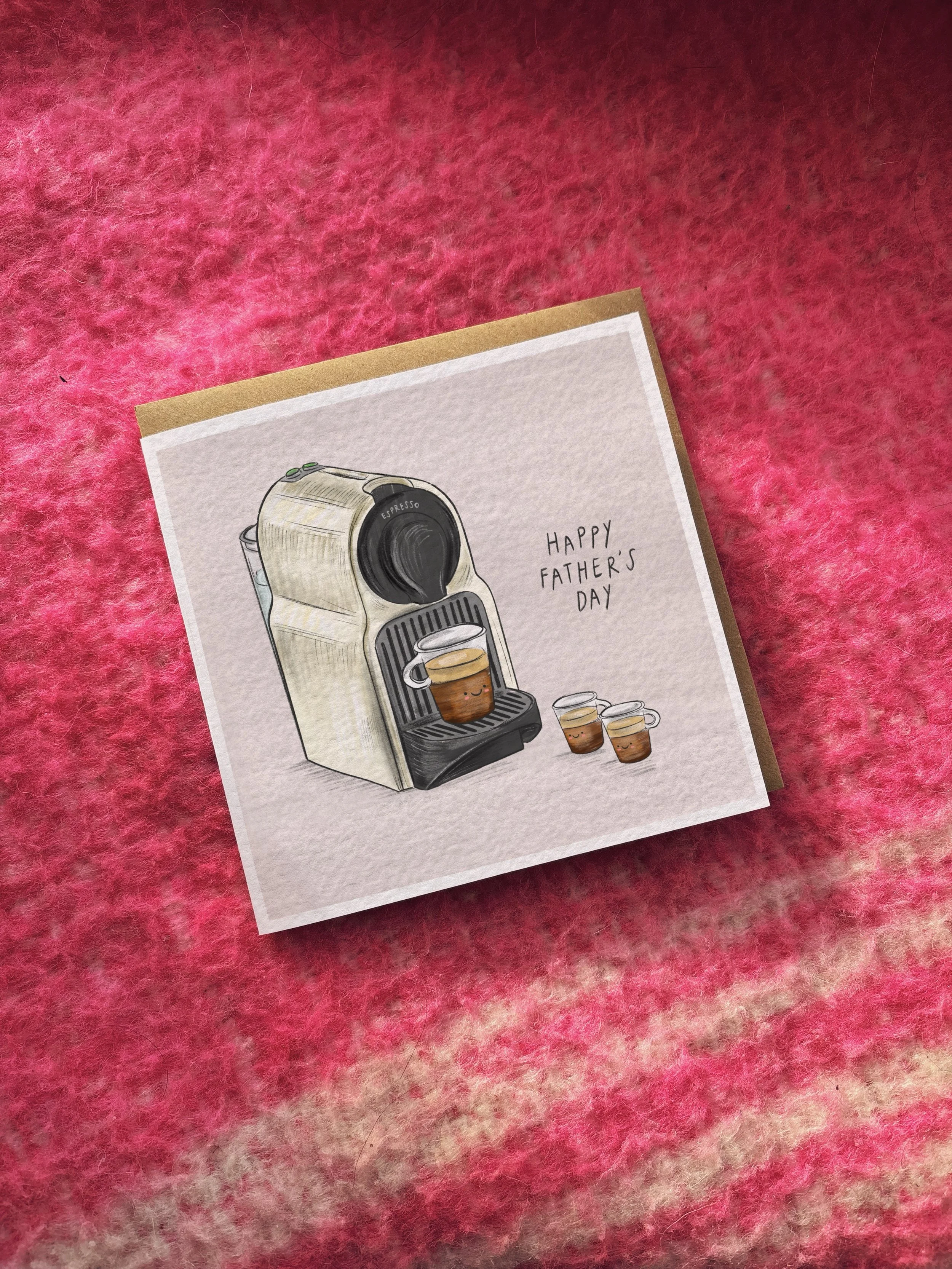 Happy Father’s/Mother’s Day (coffee machine and cups) card