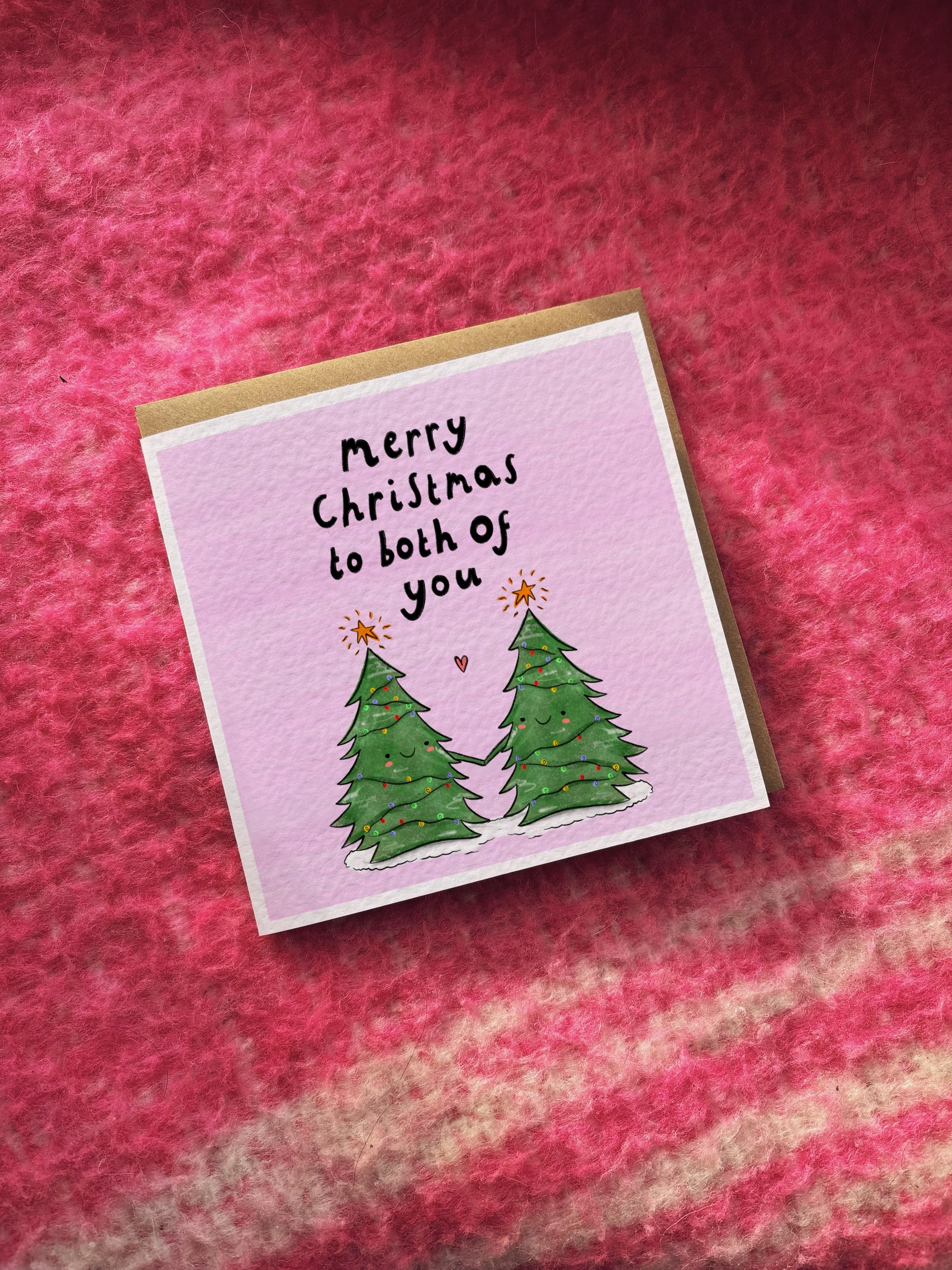 Merry Christmas to Both of You (Christmas trees) card