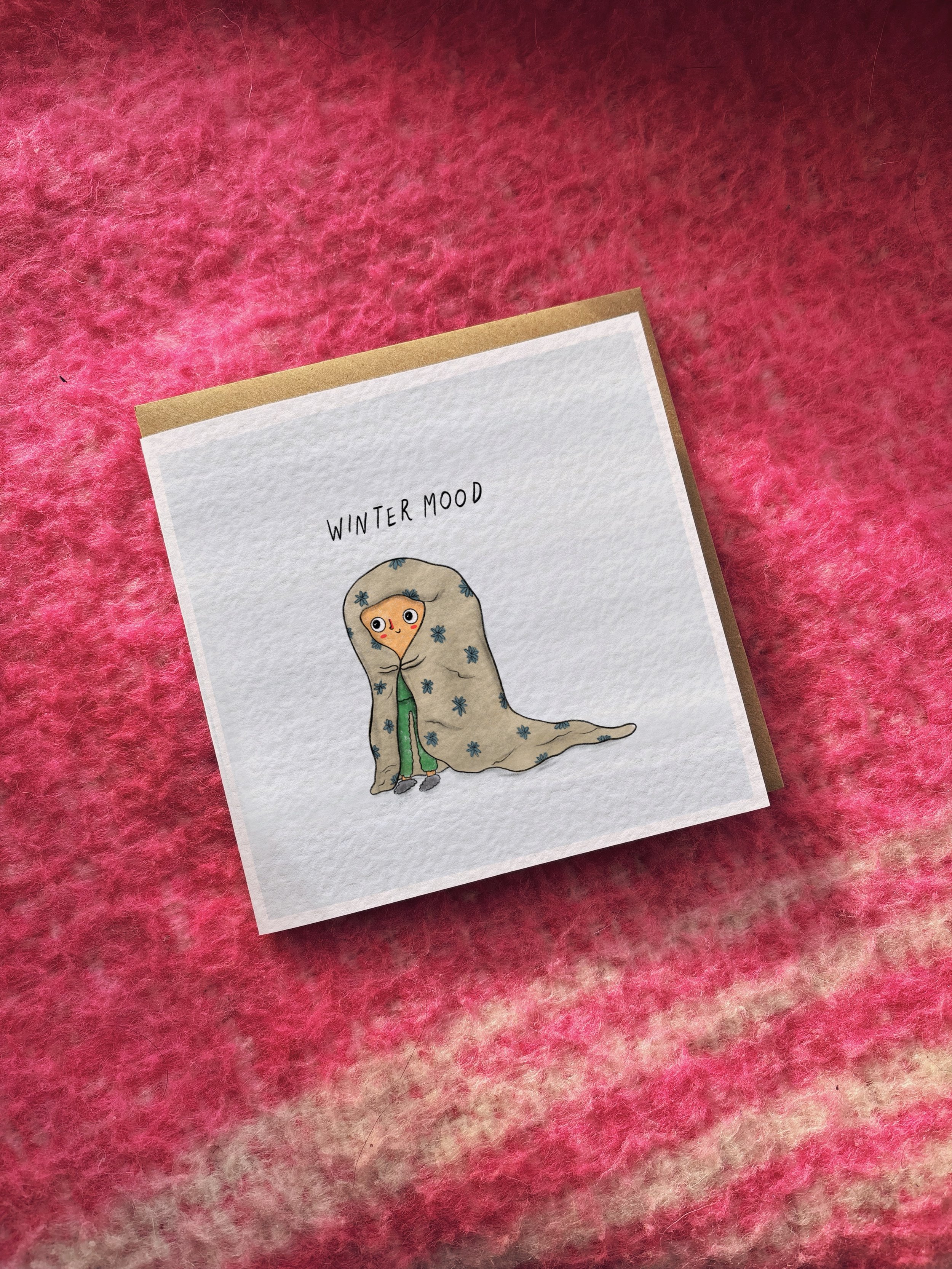 Winter Mood card (duvet) (skin tone options)