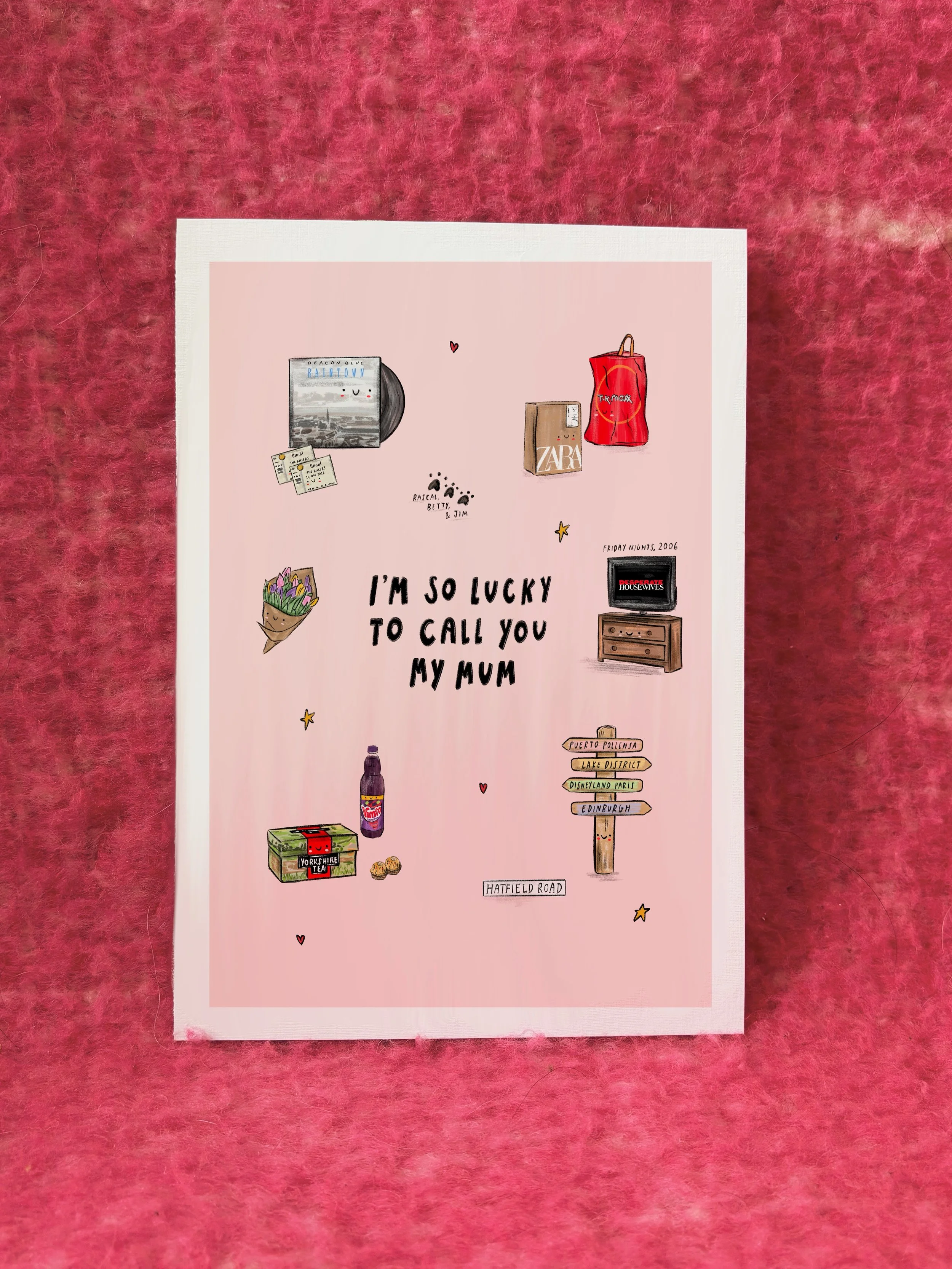 A4 / A3 I’m So Lucky To Call You My Mum Personalised Print (with alternative name options)