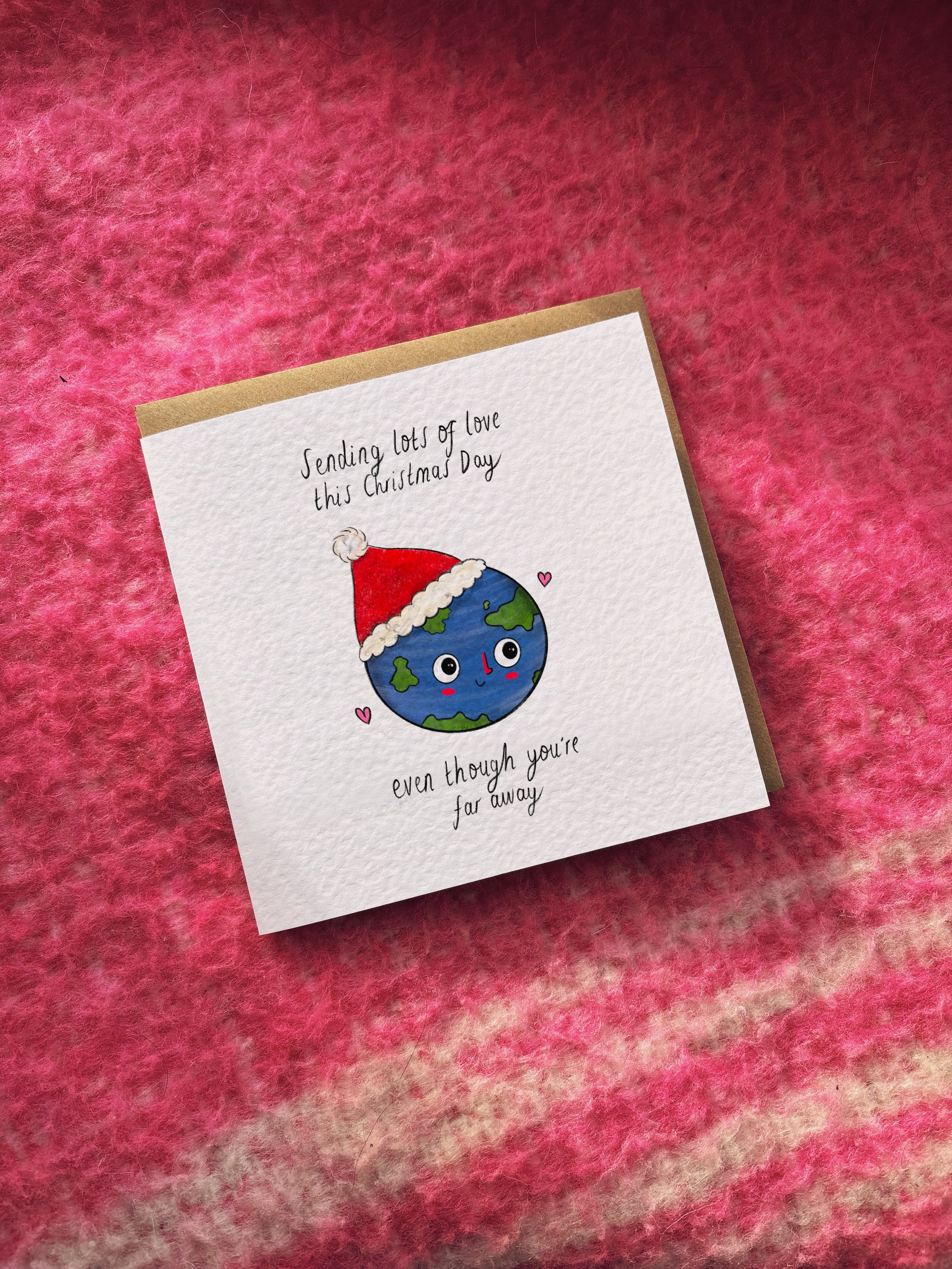 Sending Lots of Love this Christmas Day Even Though You’re Far Away card