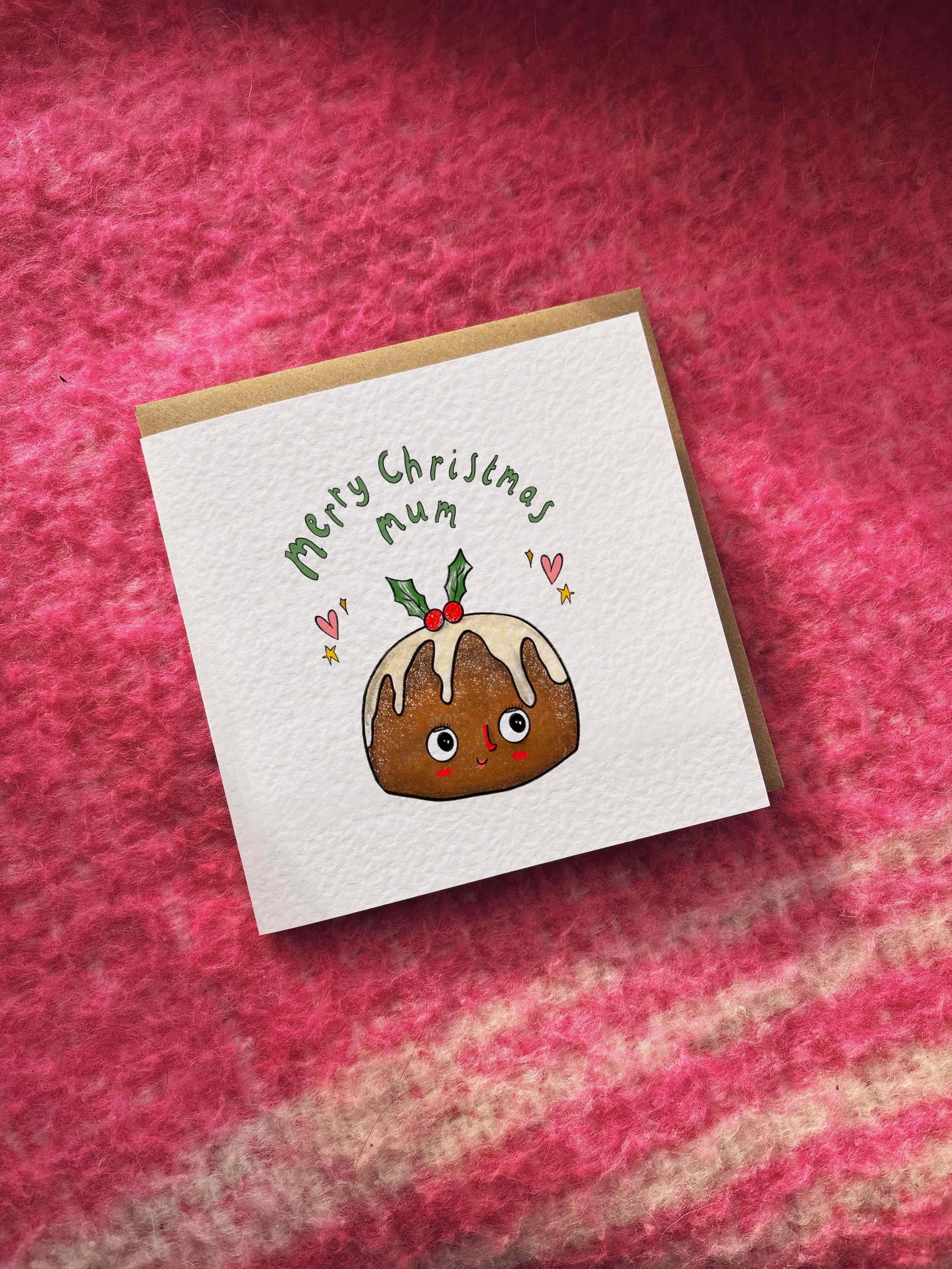 Merry Christmas Mum / Dad (Christmas pudding) (alternative name options)