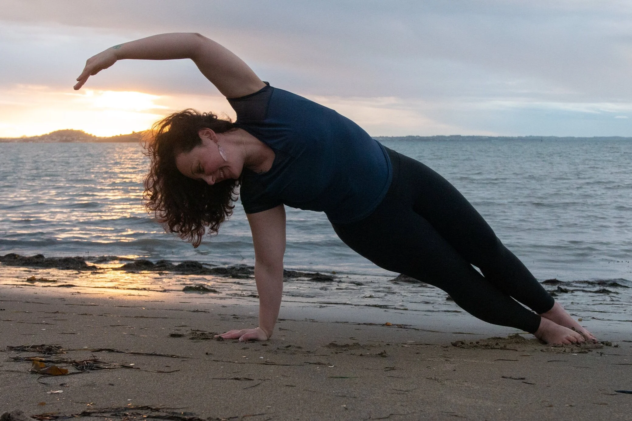 Sunset photo pilates