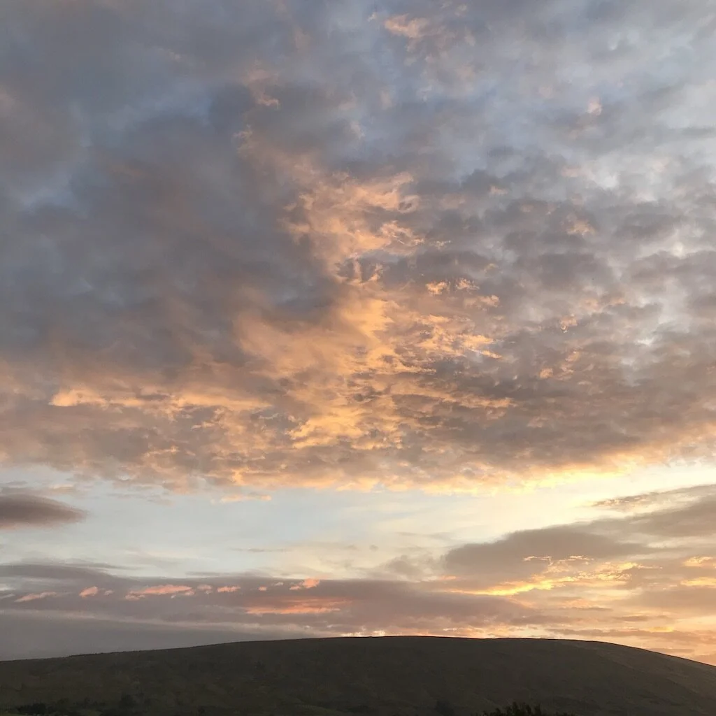 beautiful sunrise skies from the barn