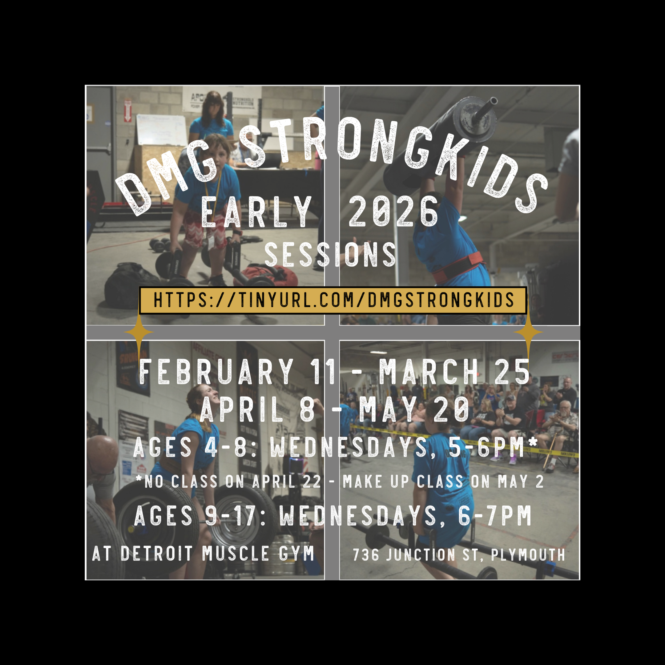 Detroit Muscle Gym's DMG StrongKids Early 2026 sessions