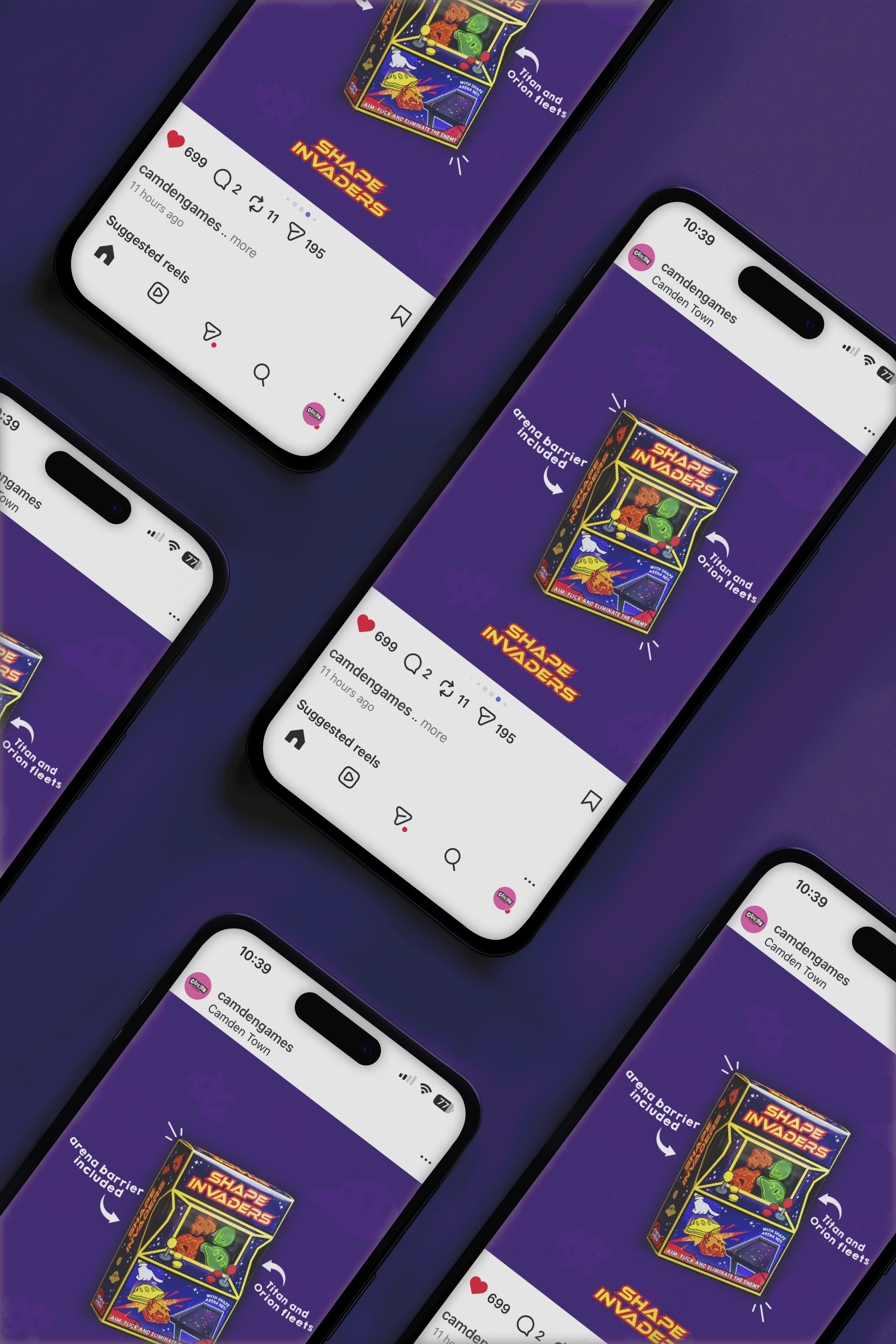 Camden Games - Socials + Branding + Illustrations