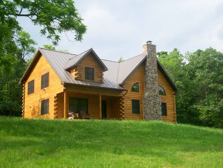Custom log home project by KSM Log Homes and Timber Packages in central PA