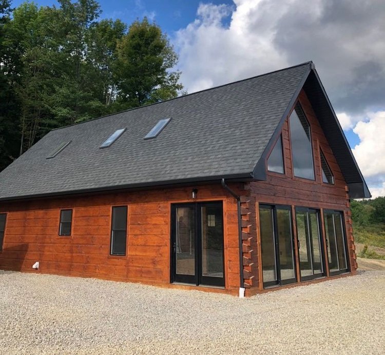 Paskovich custom log home exterior by KSM Log Homes and Timber Packages