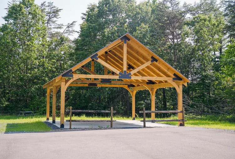 Little Buffalo State Park timber-frame pavilion