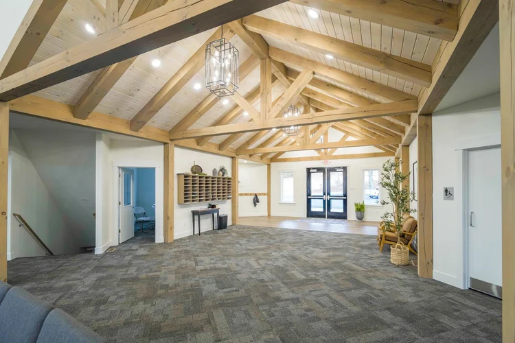 JCC completed timber-frame entry structure